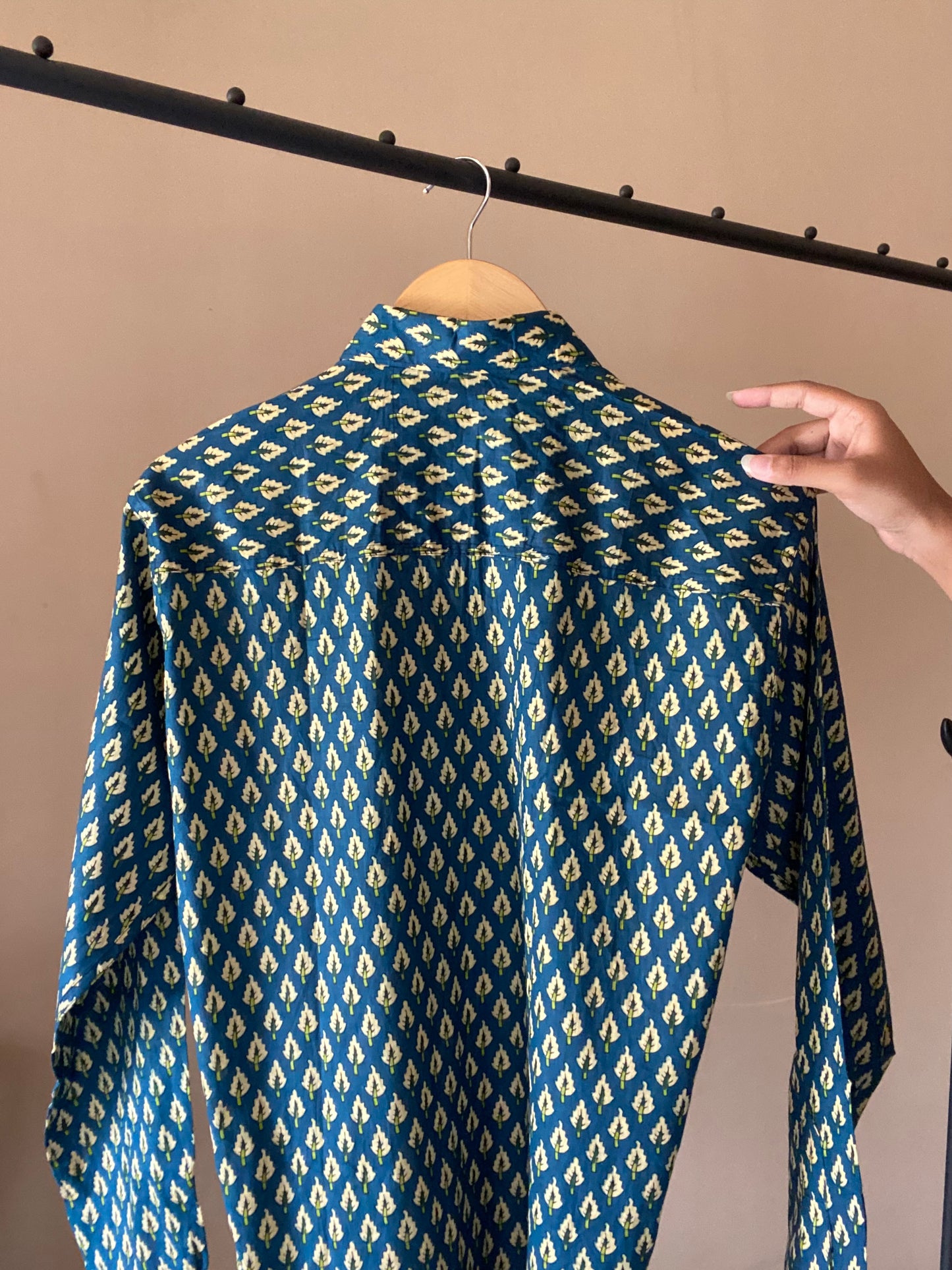 Ethnic Leaf Print Shirt