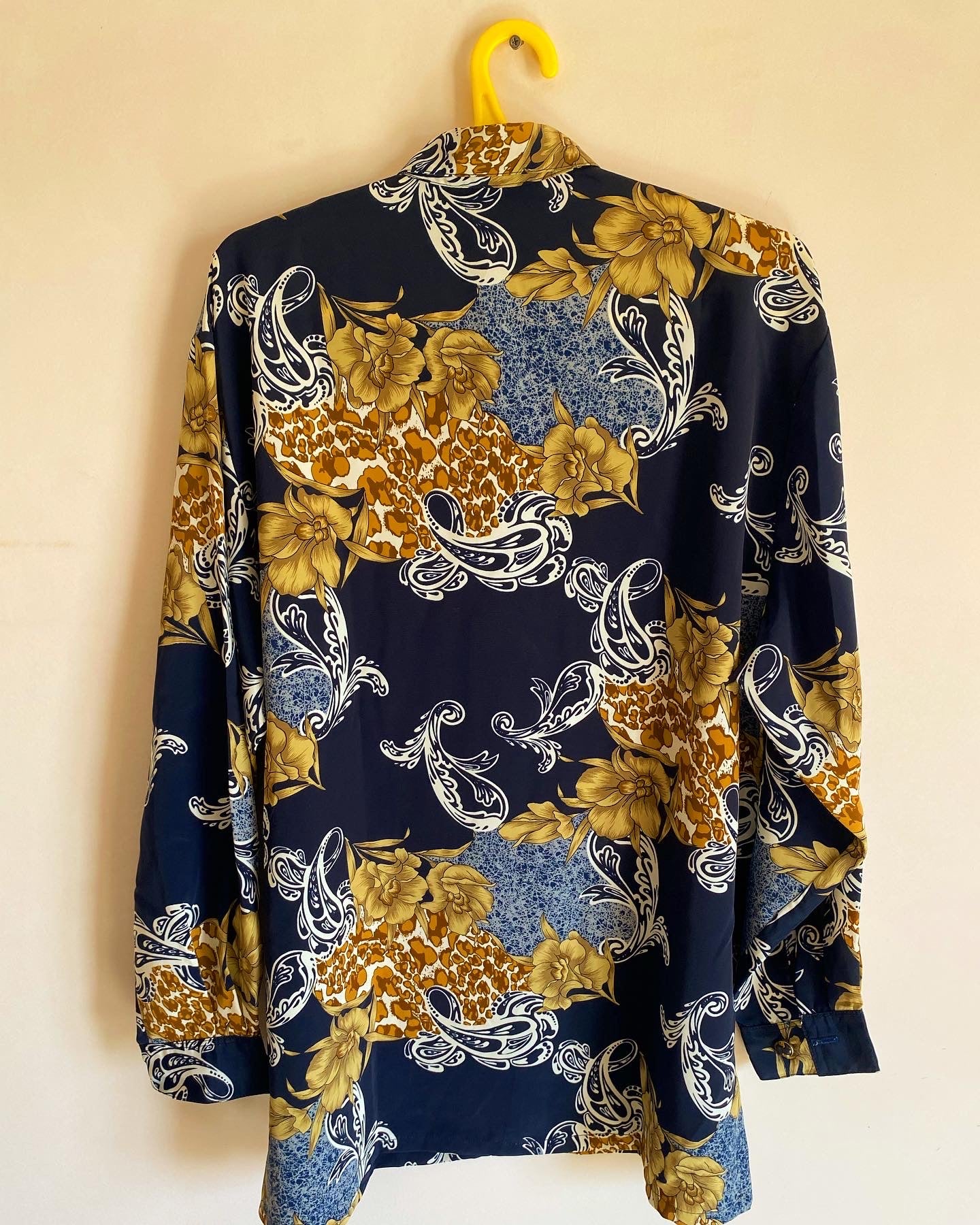 Blue Vintage Shirt With Motifs