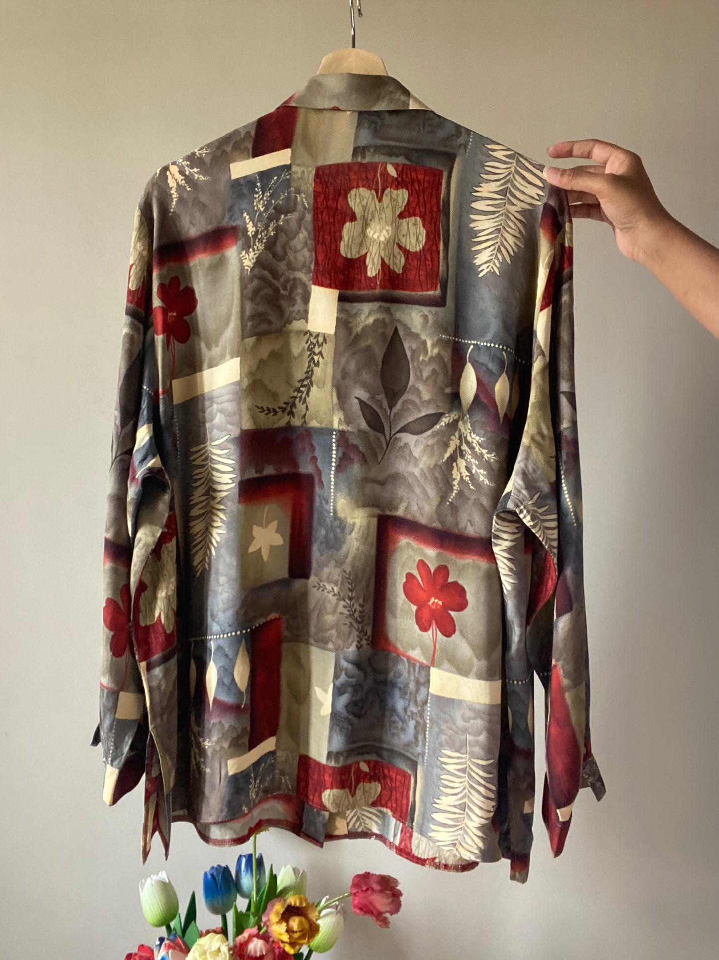 Abstract Block Floral Vintage Shirt