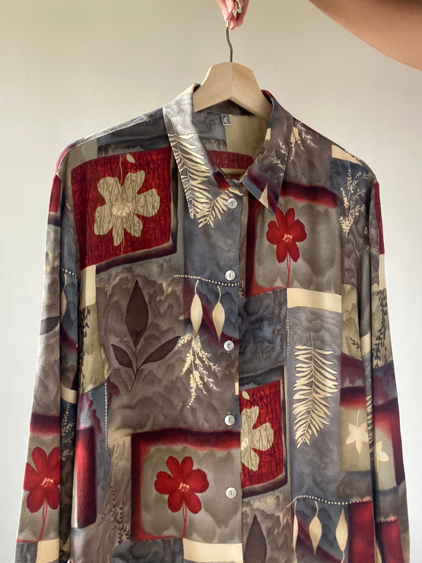 Abstract Block Floral Vintage Shirt