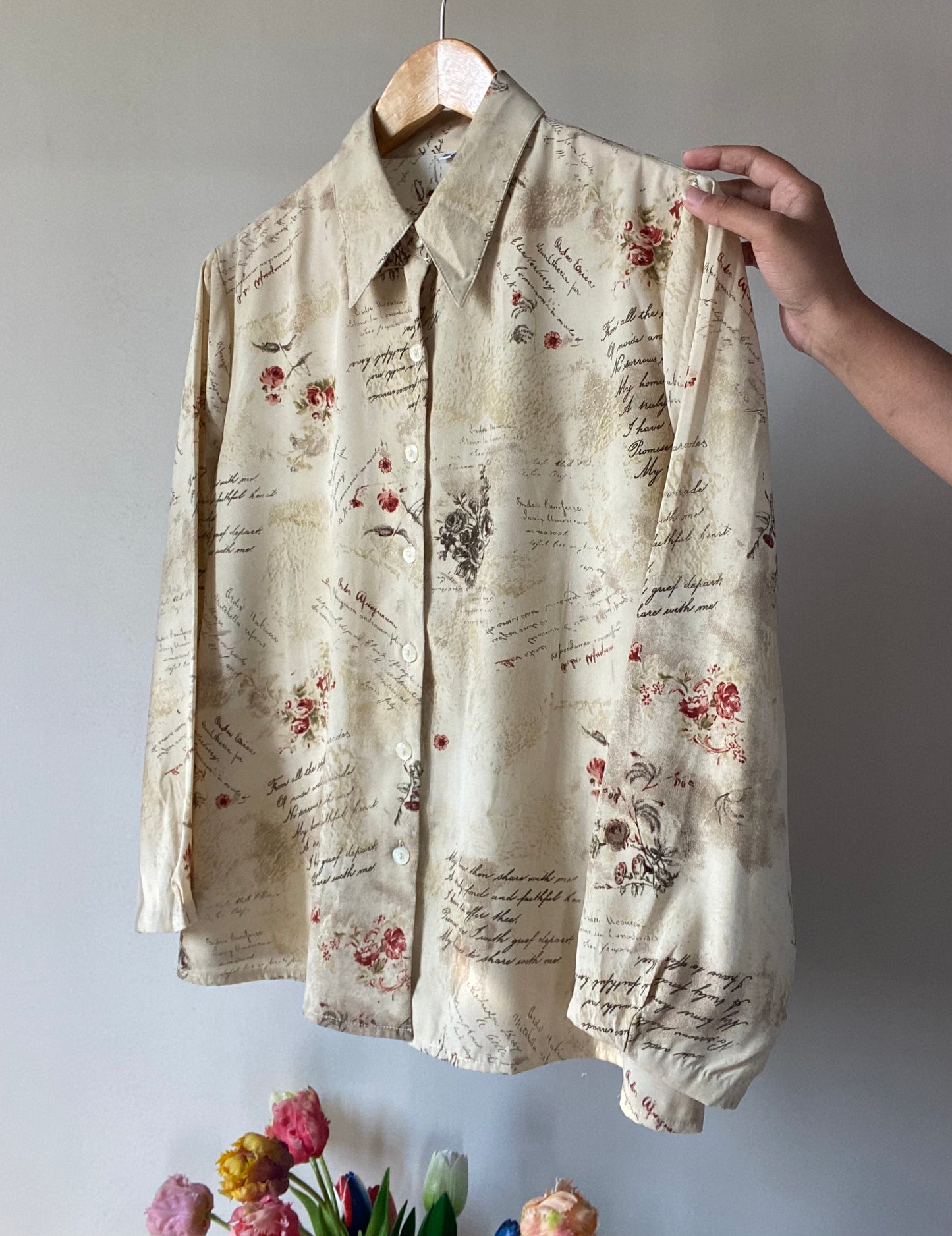 Written With Flowers Vintage Shirt