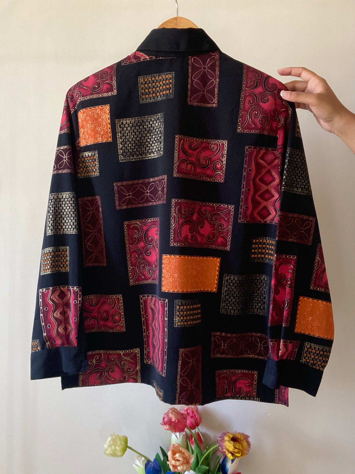 Multi Pattern Block Print Vintage Shirt