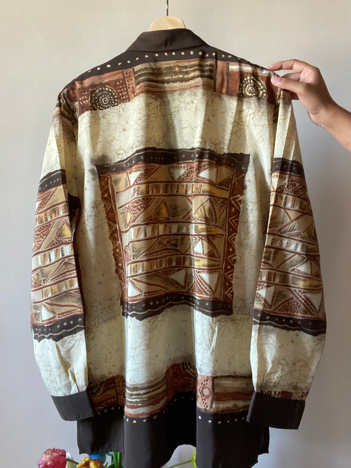 Multi Pattern Print Vintage Shirt