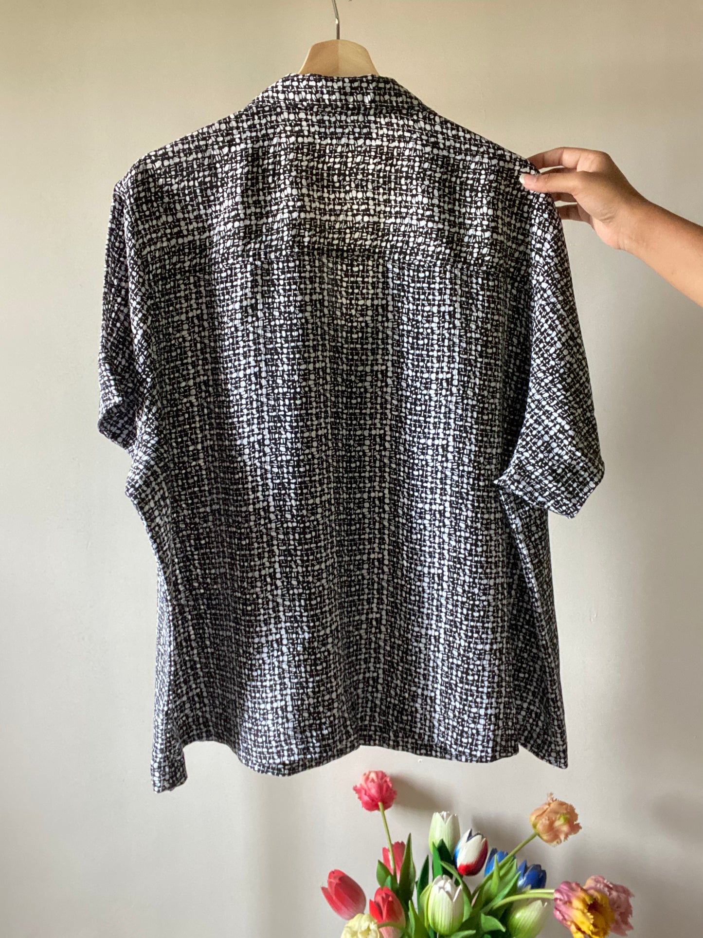 Abstract Black And White Vintage Shirt