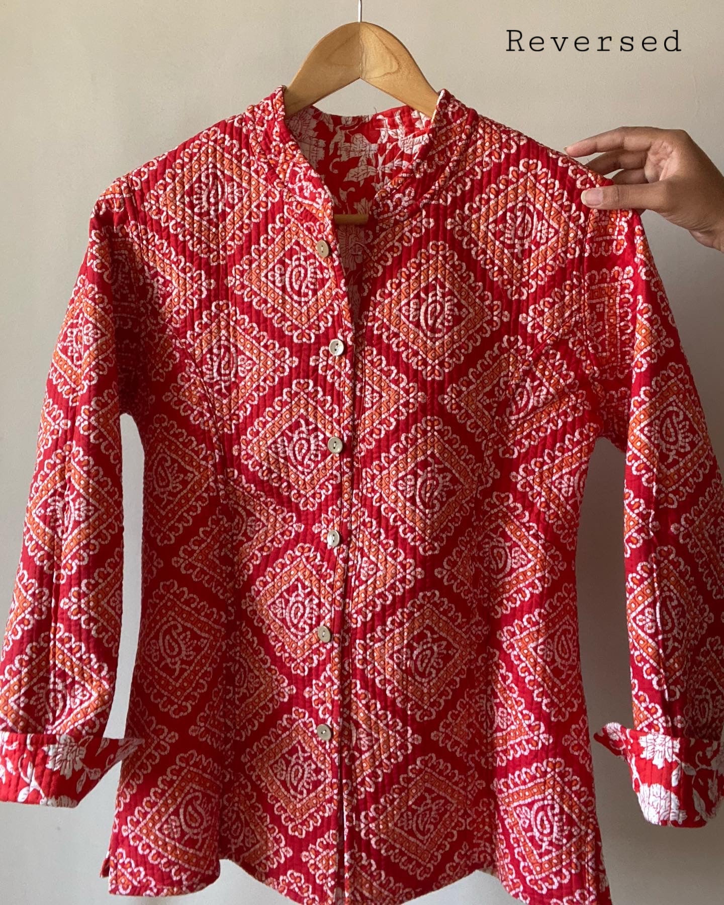 Bandani and Block Print Quilted Jacket