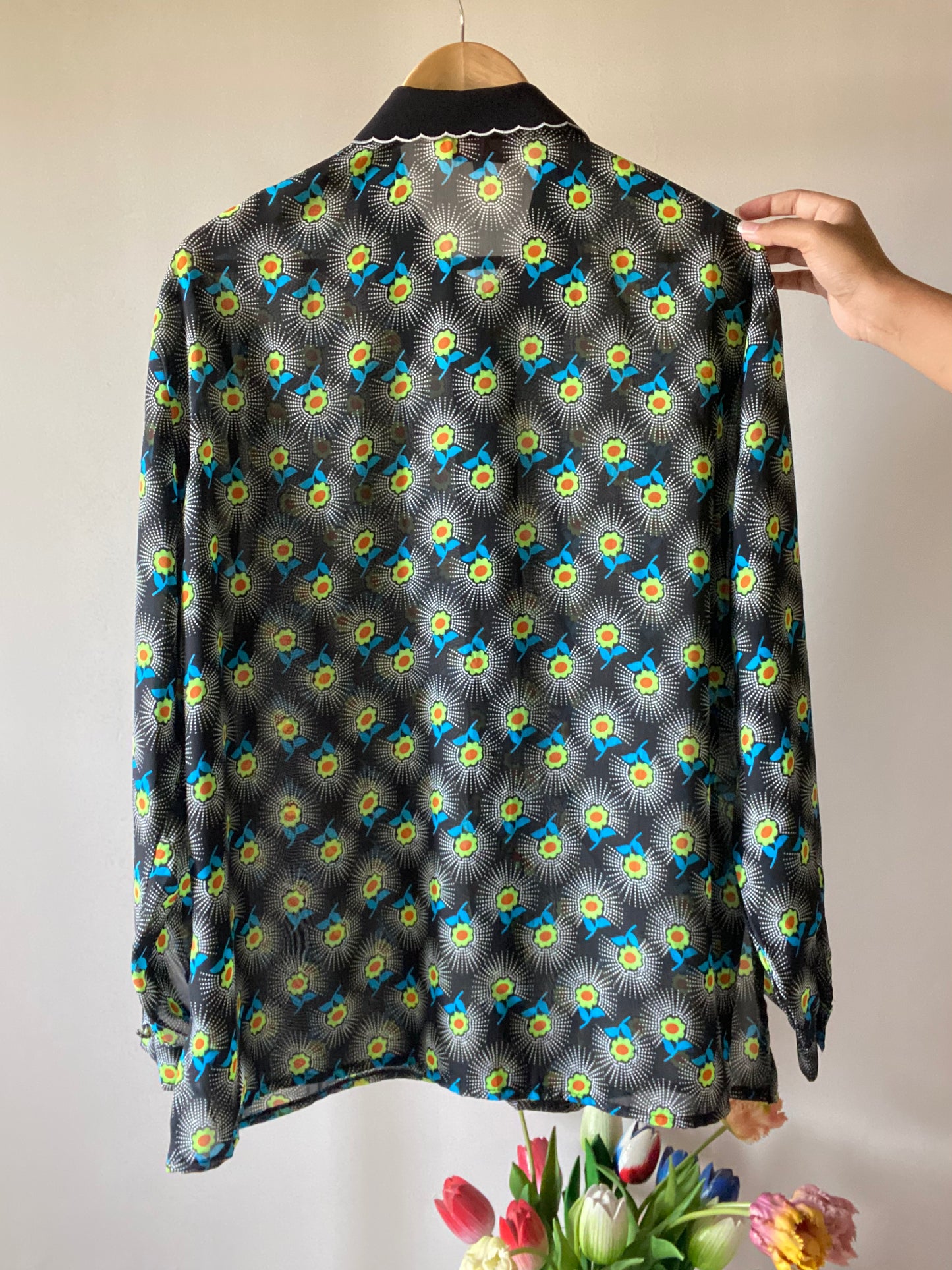 90s Floral Neo Print Vintage Shirt