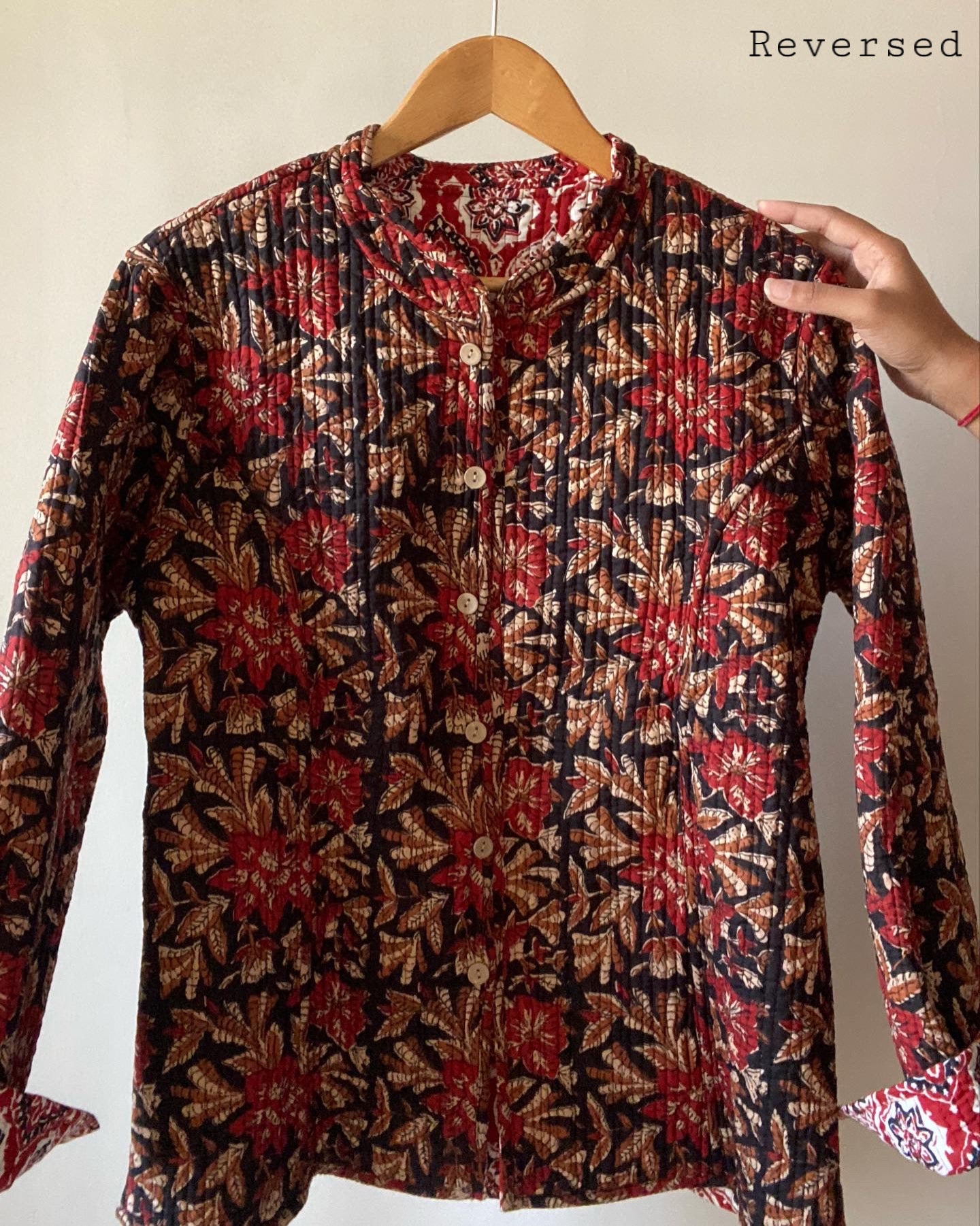 Multi Motif Block Print Quilted Jacket