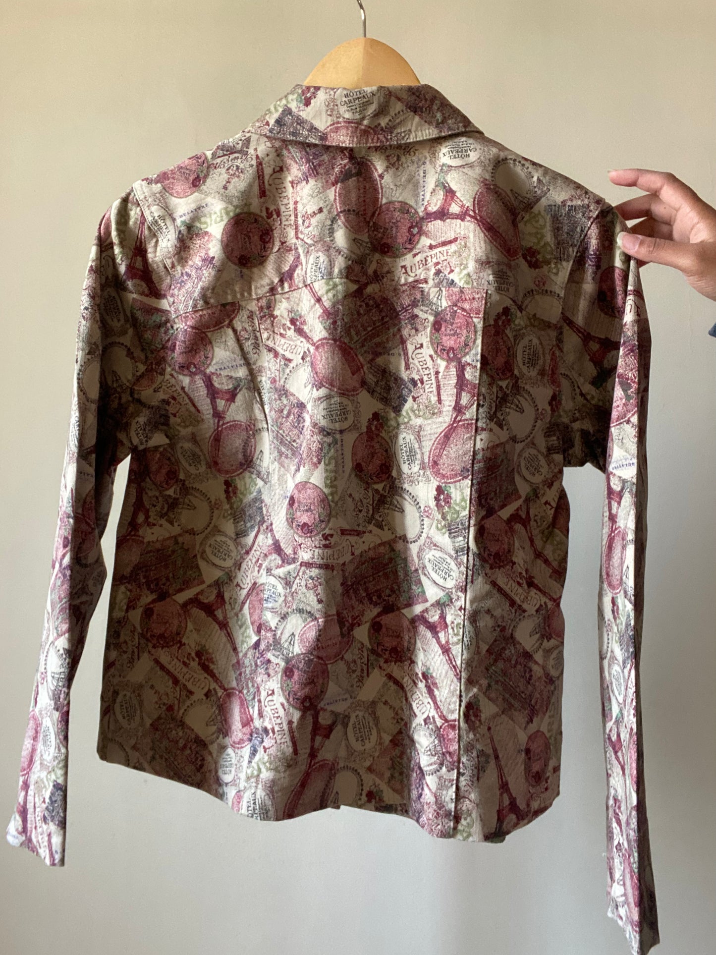All Over Stamped Vintage Denim Jacket