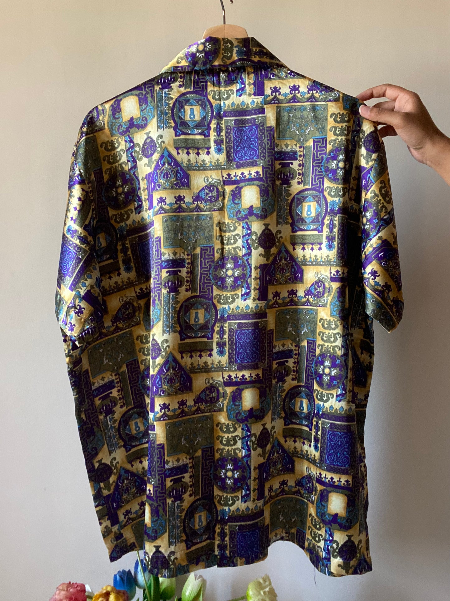 Abstract Baroque Print Vintage Shirt