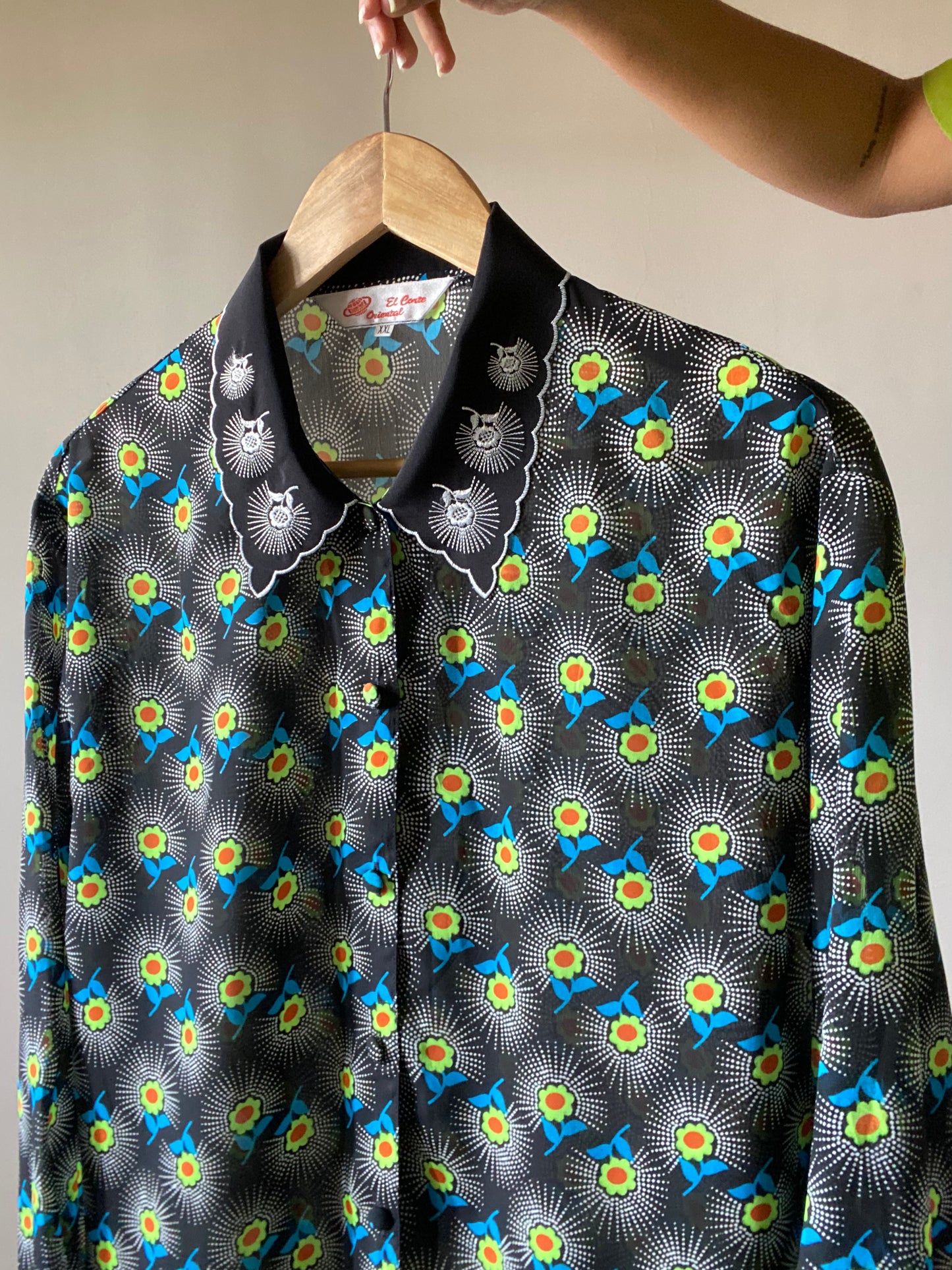 90s Floral Neo Print Vintage Shirt