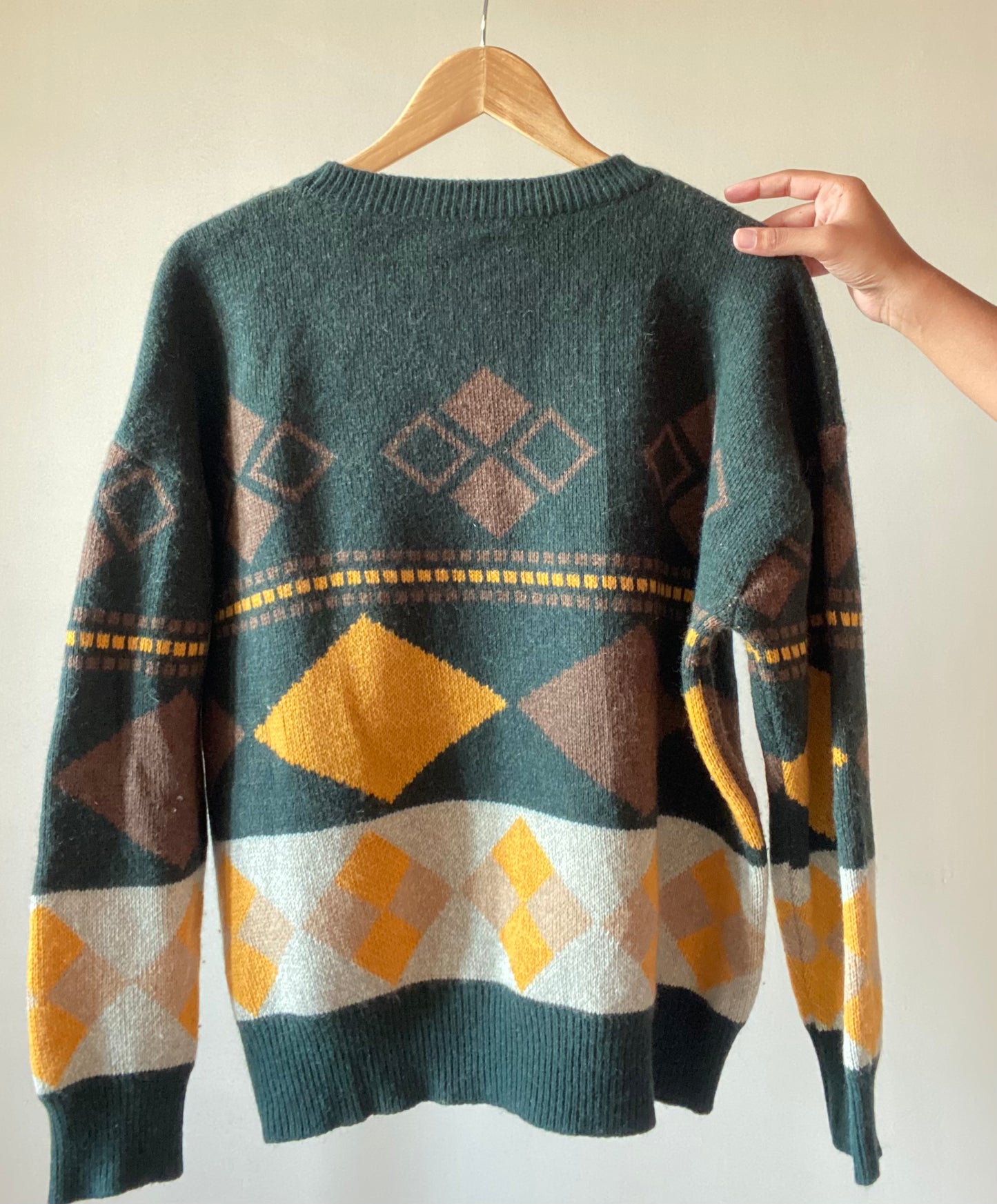 Argyle 70s Inspired Vintage Sweater
