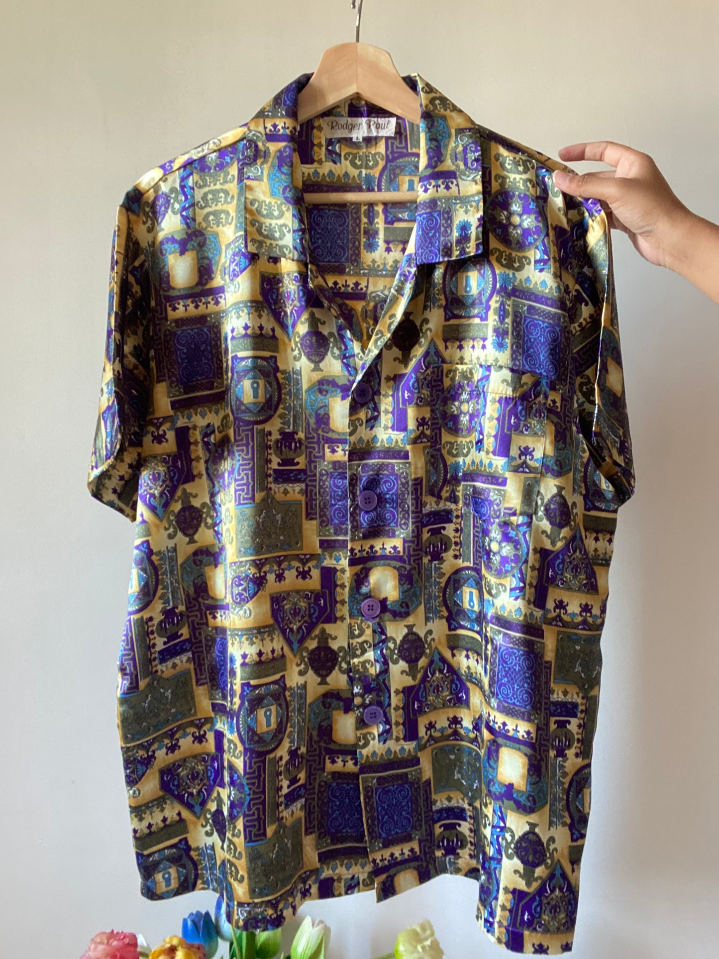 Abstract Baroque Print Vintage Shirt