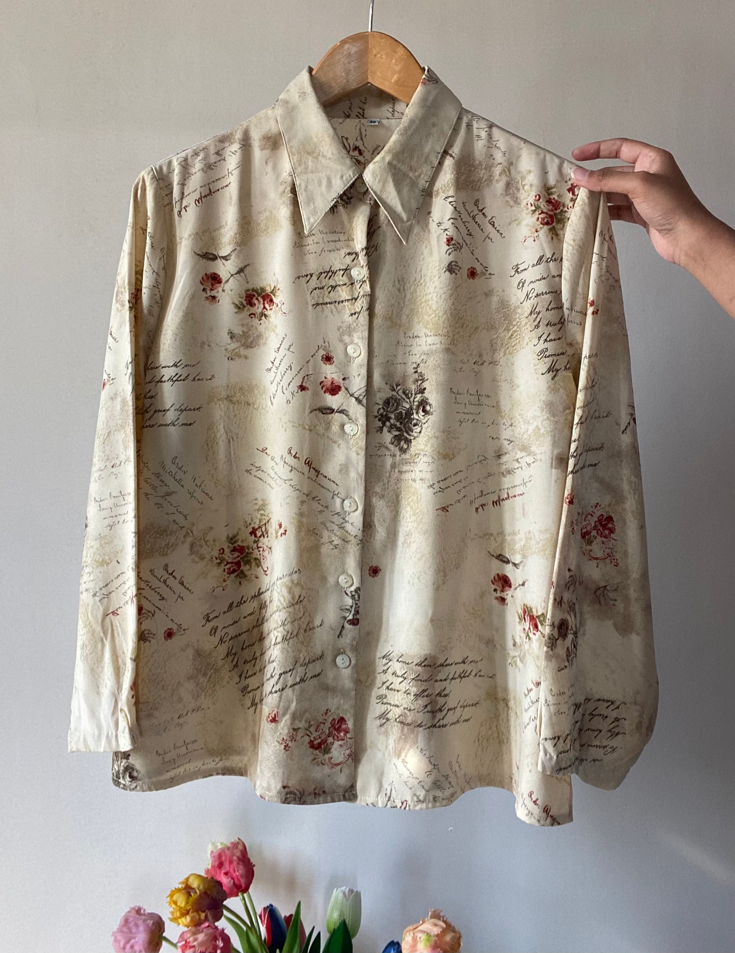 Written With Flowers Vintage Shirt
