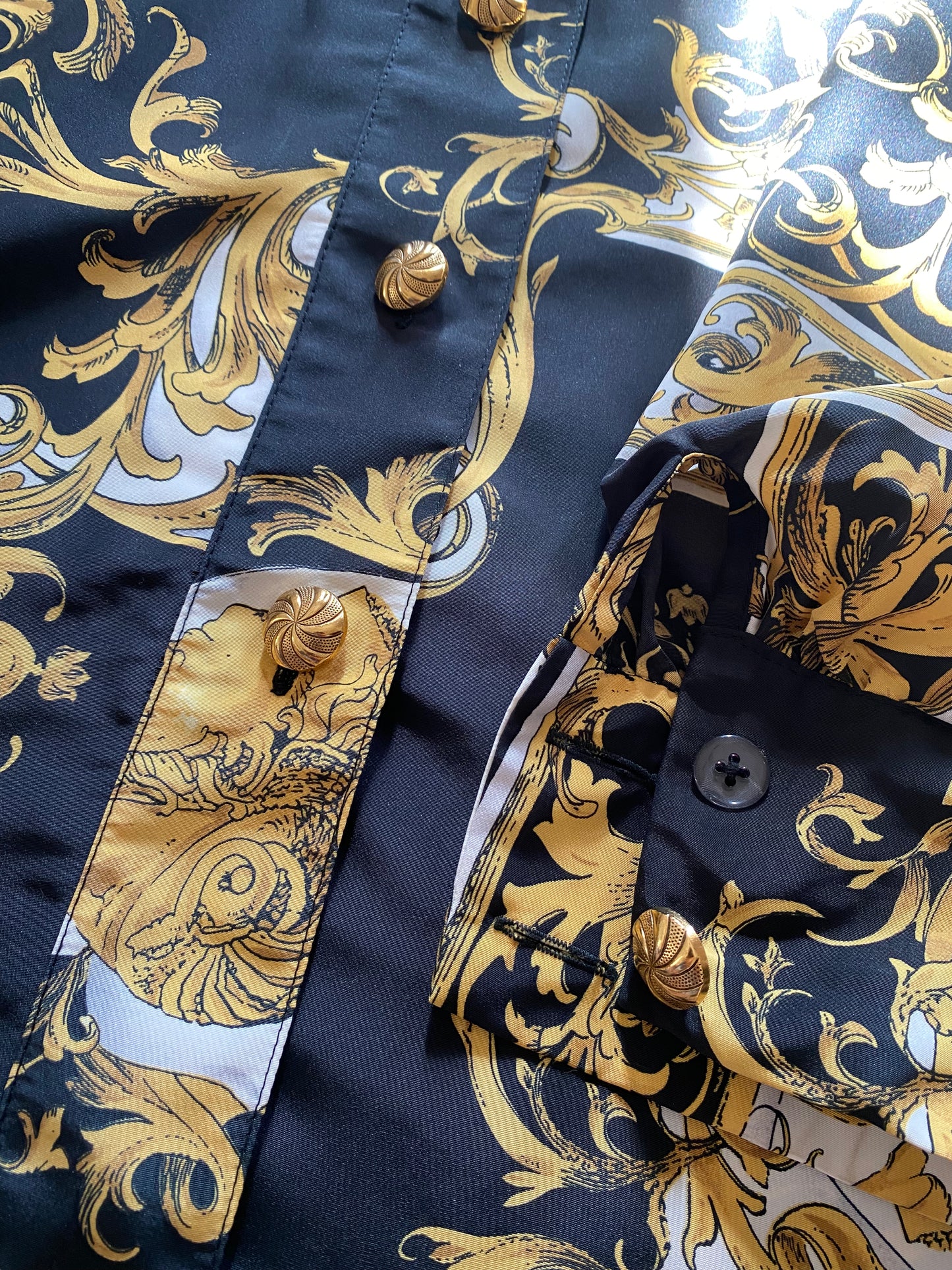 Baroque Print Versace Inspired Vintage Shirt