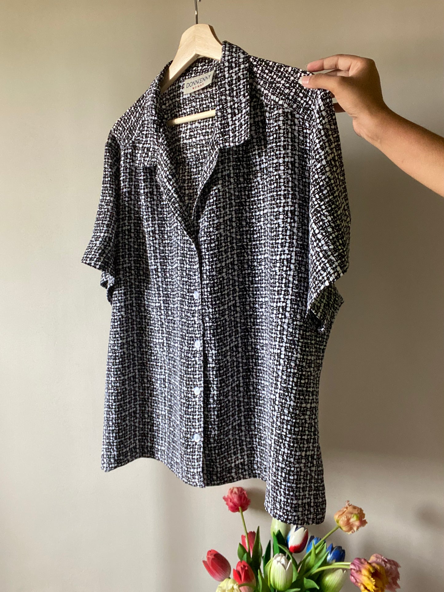 Abstract Black And White Vintage Shirt