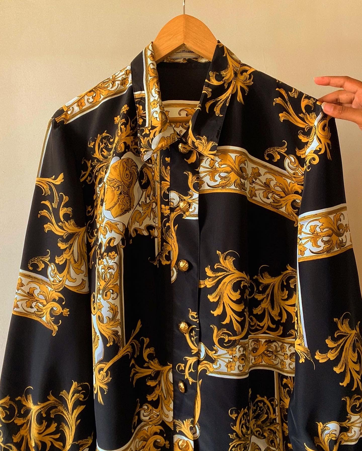 Baroque Print Versace Inspired Vintage Shirt