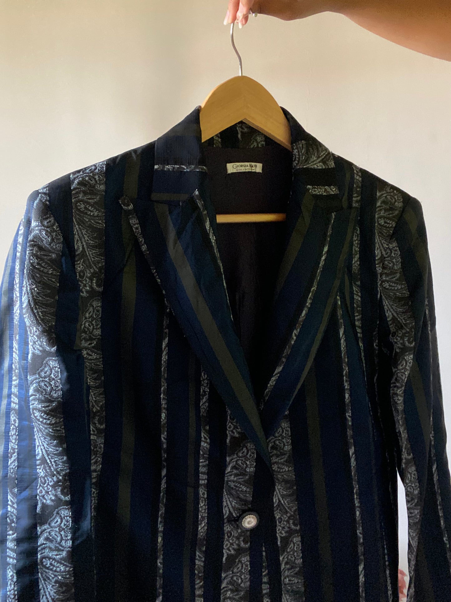 Vintage Georgia Netti Patterns Strip Blazer