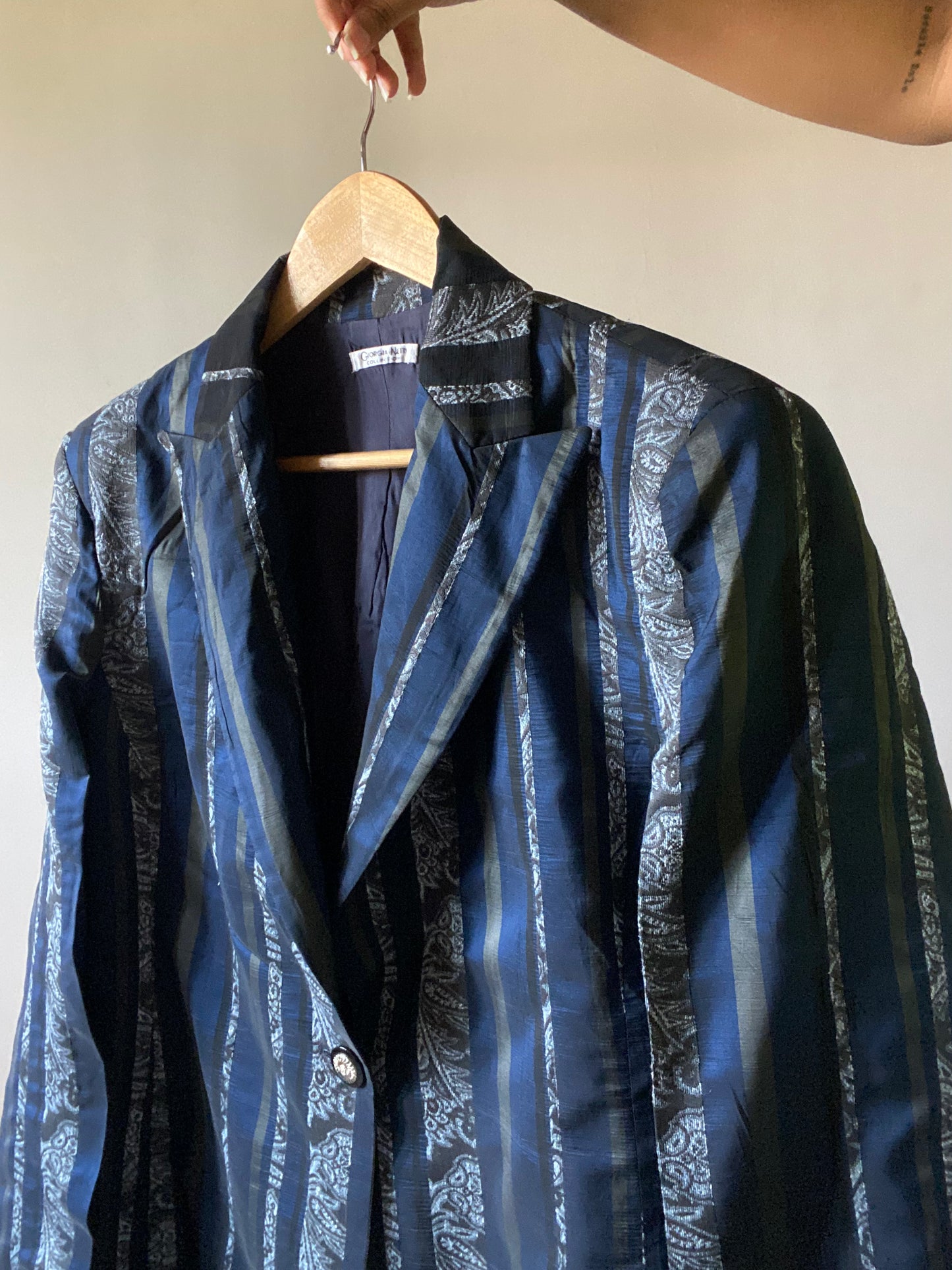 Vintage Georgia Netti Patterns Strip Blazer