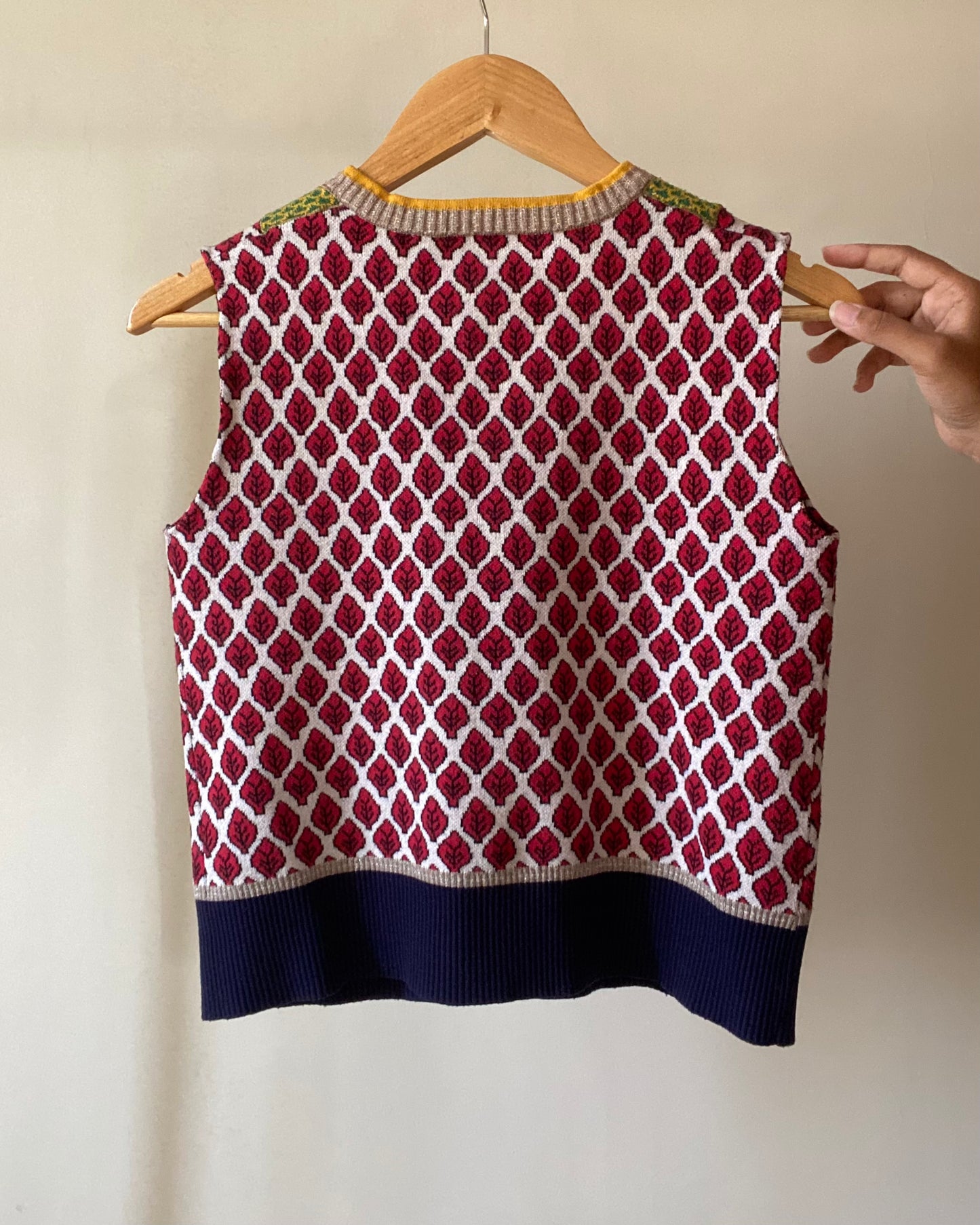 Vintage Nature Inspired Sweater Vest