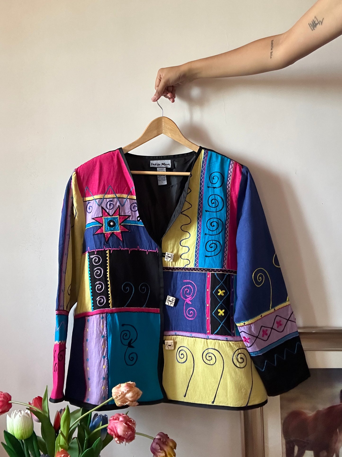 Indigo Moon Embroidered Vintage Shaket