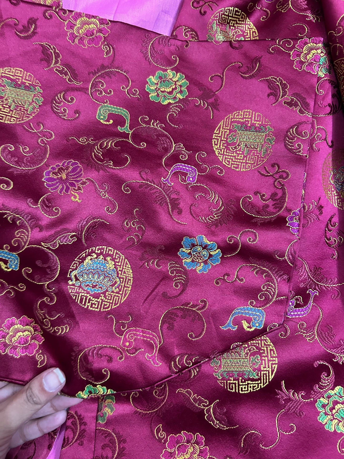 Vintage Vintage Chinese Brocade Shaket