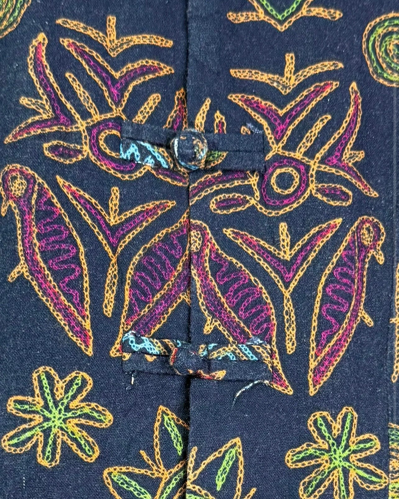 Vintage Bohemian Folk Embroidered Shaket