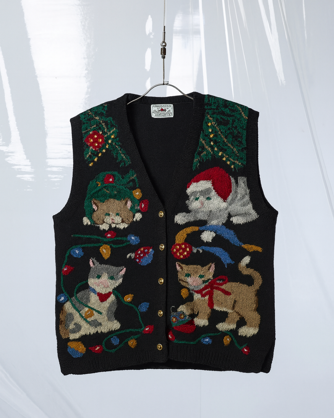 Country Side Classic Vintage Hand Embroidered Knit Vest