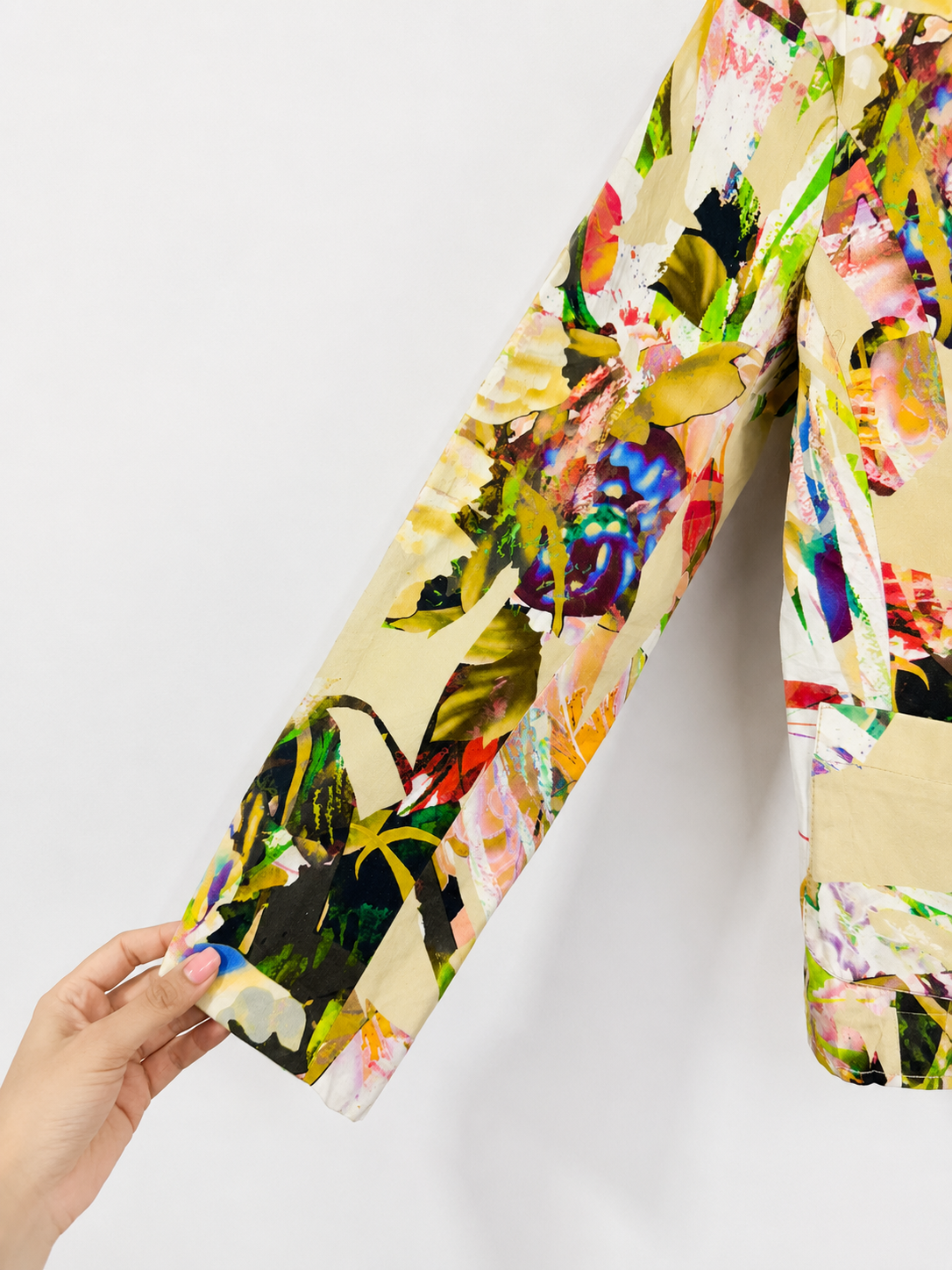 Vintage Canvas Bloom Abstract Blazer