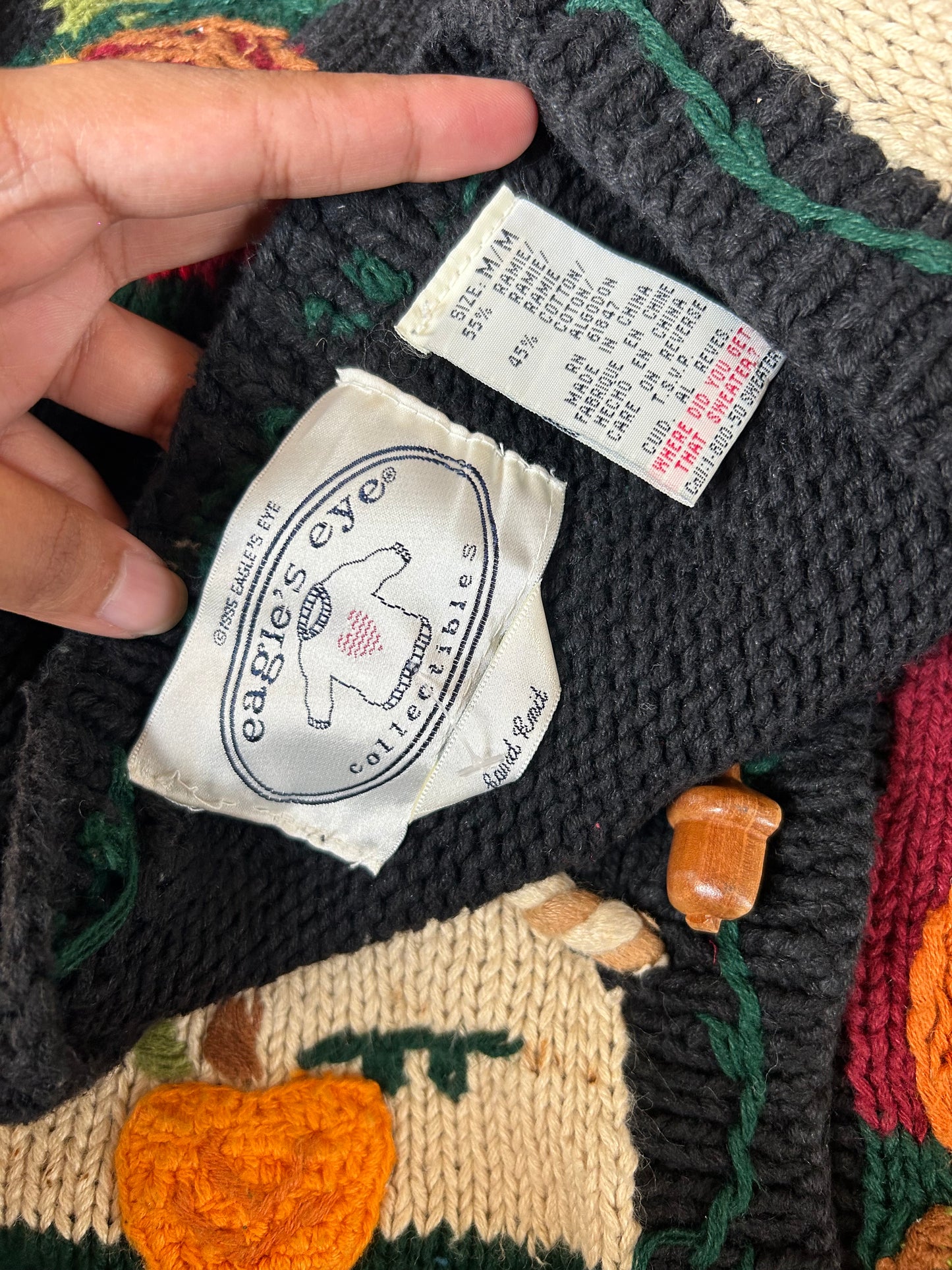 Eagle’s Eye Vintage Hand Knit Cardigan