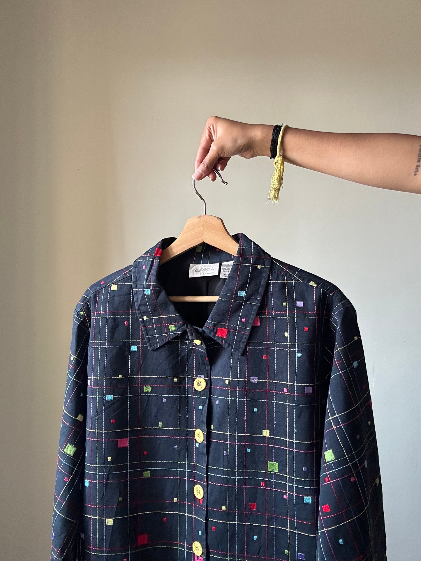 Studio Works Vintage All Embroidered Abstract Shaket