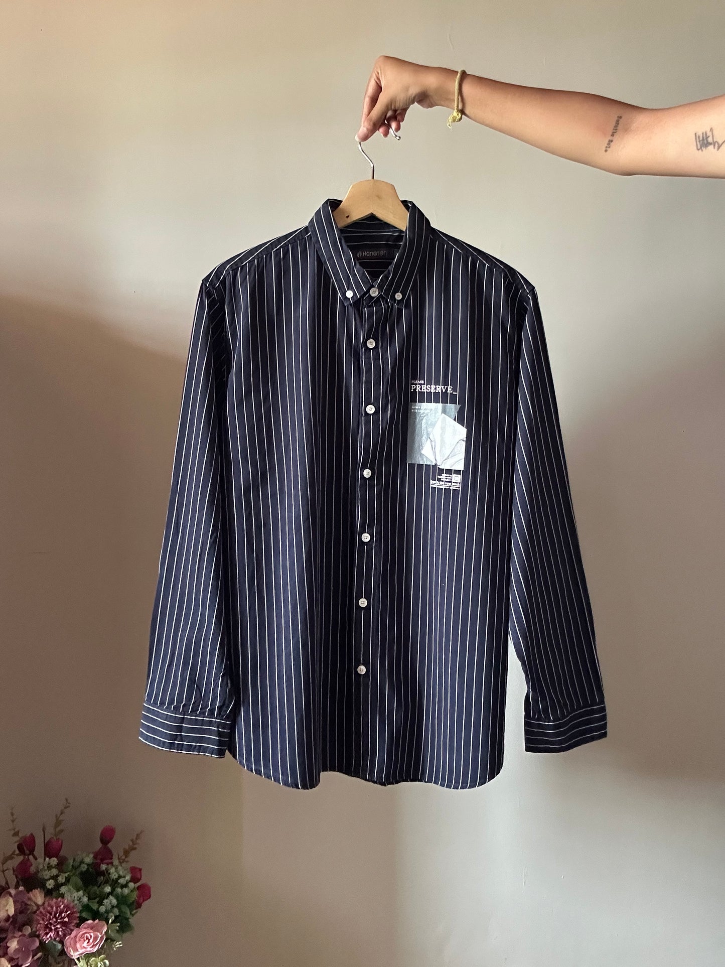 Hangton Vintage Print Shirt