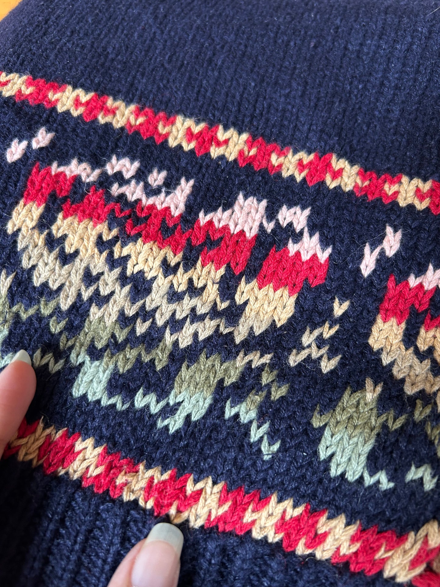 Vintage Van Heusen Knit Cardigan With Embroidery