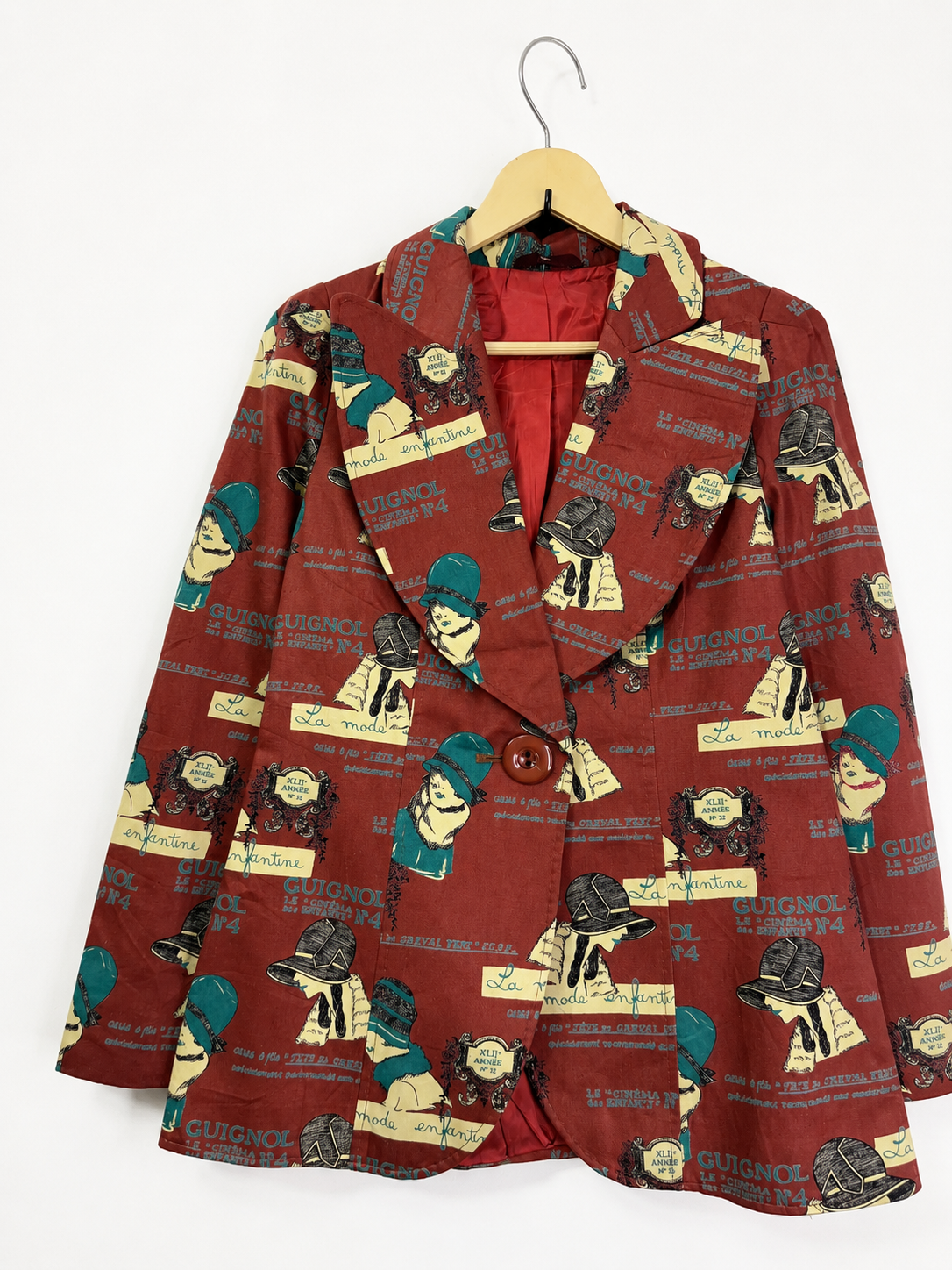Vintage French Graphic Blazer