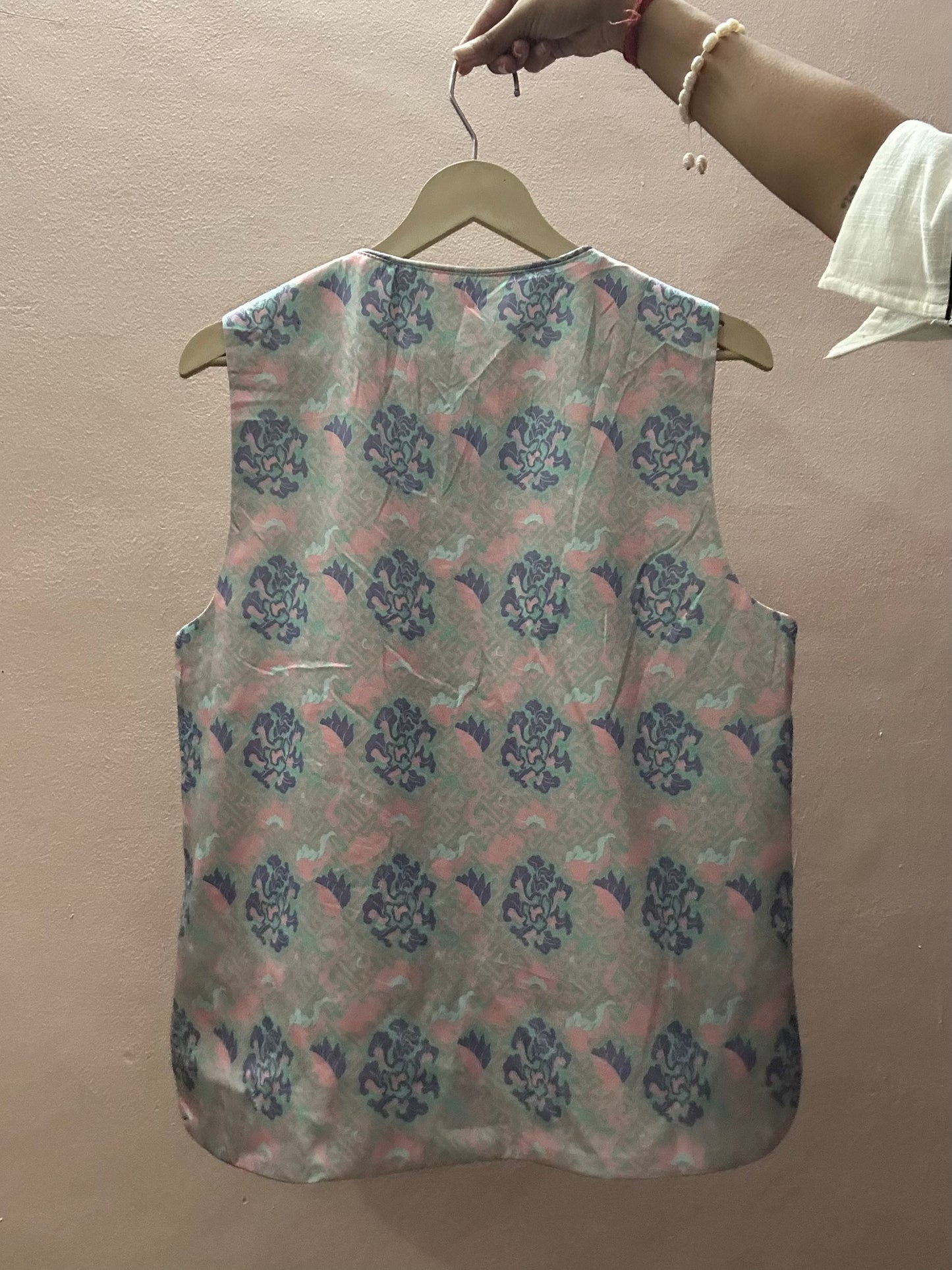 Vintage Pastel Mandarin Vest