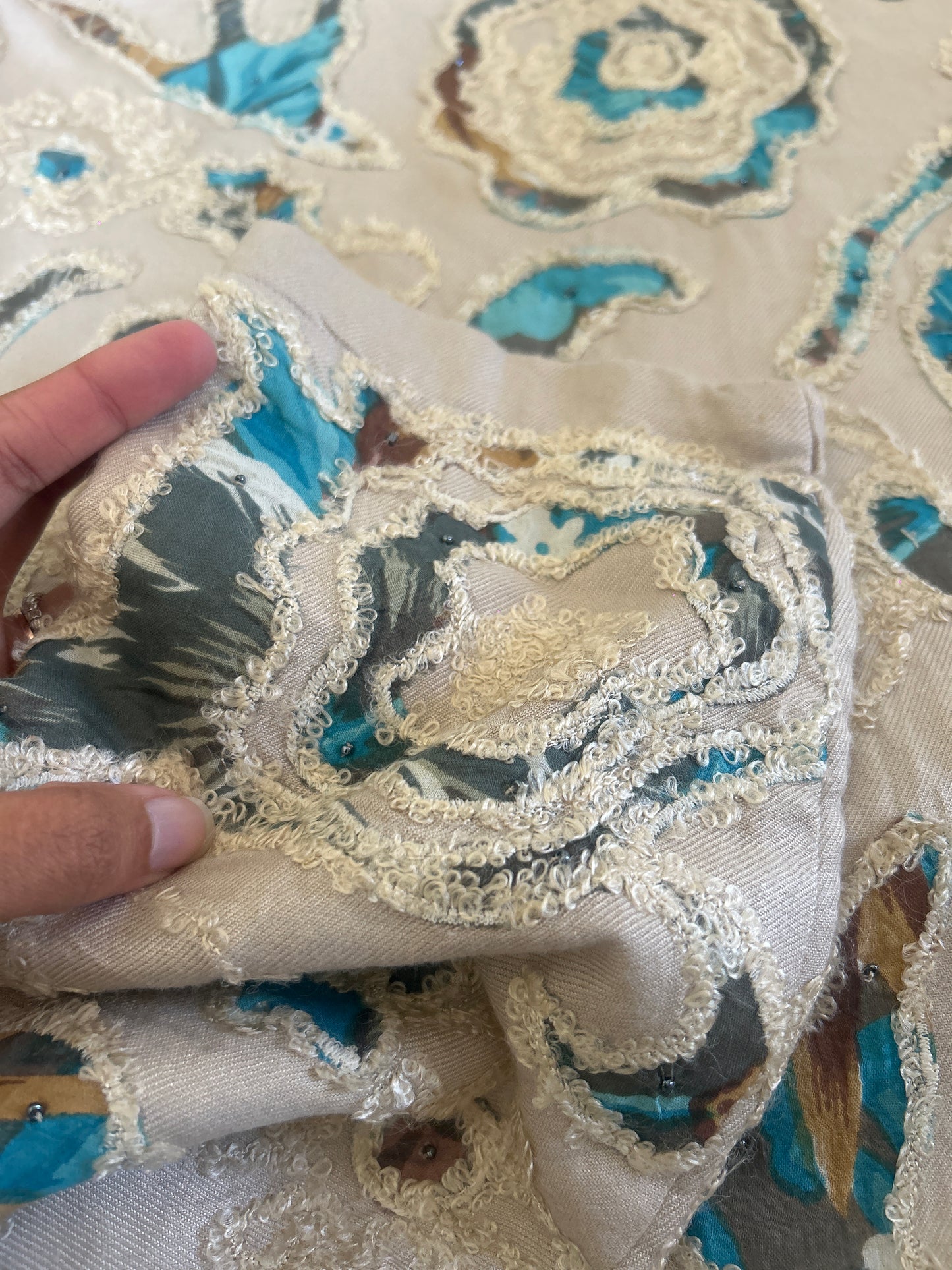 Vintage ColdWater Creek Shaket With Patchwork and Embroidery and Little Beading