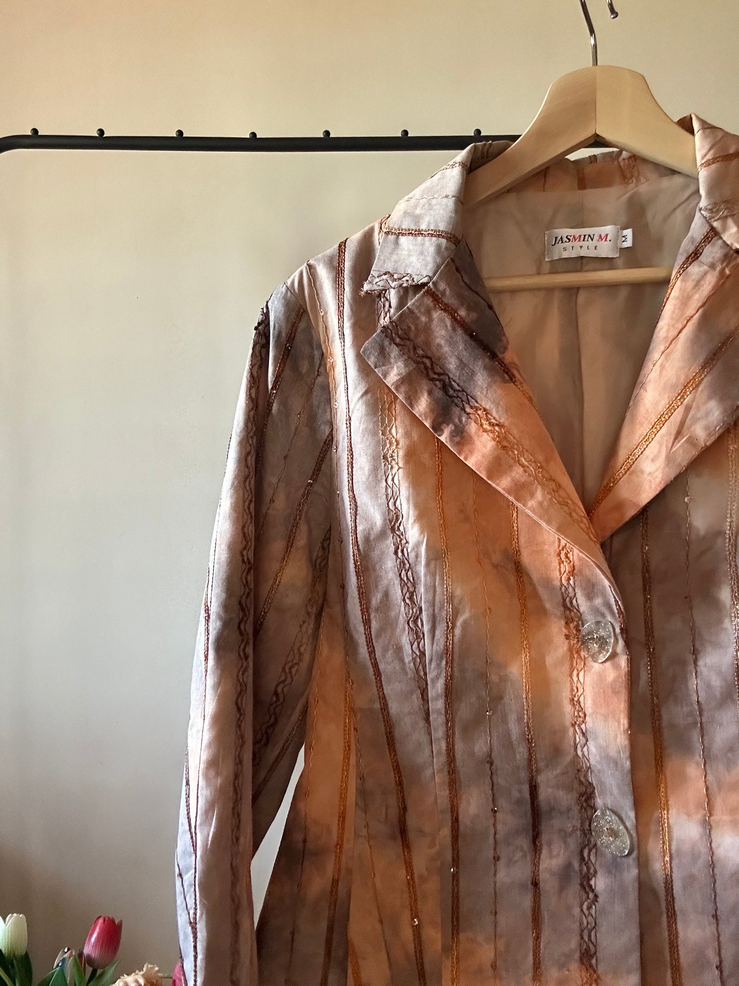 Jasmin M Vintage Embroidered Blazer