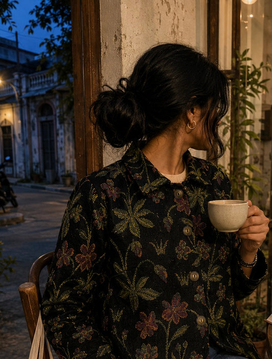 Vintage Stephanie Andrews Botanical Tapestry Jacket