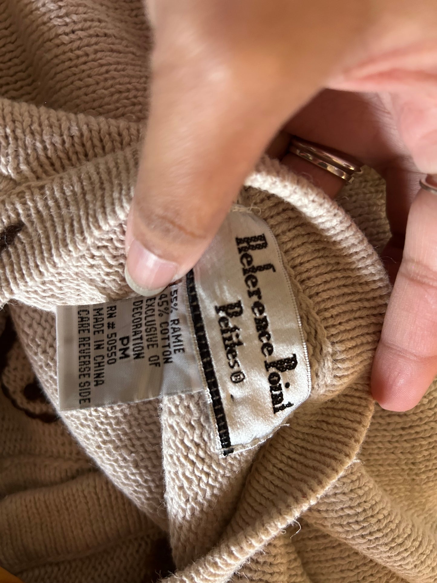 Vintage Reference Point Vintage Embroidered Knit Cardigan