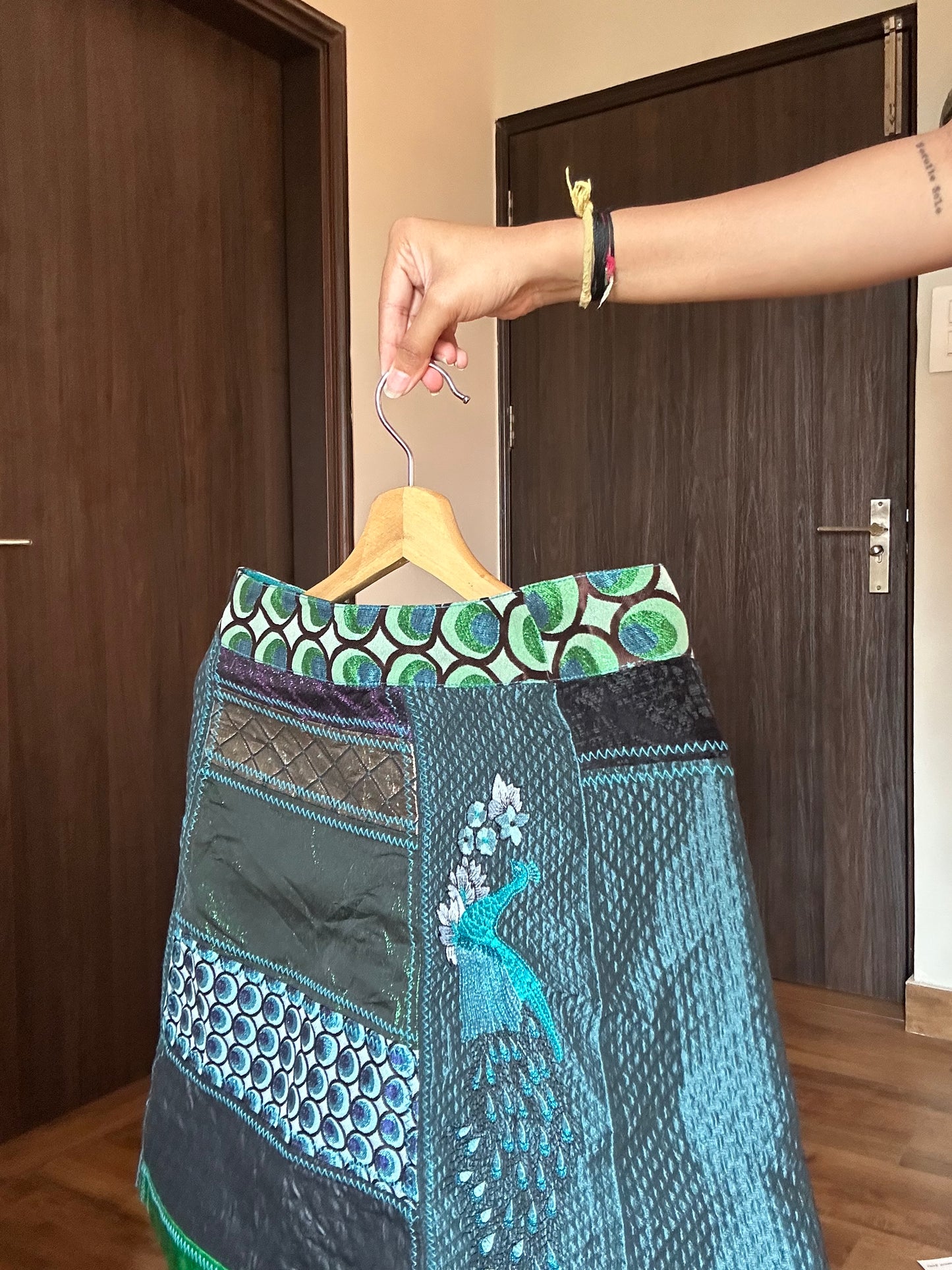 Vintage Desigual Patchwork and Embroidered Skirt