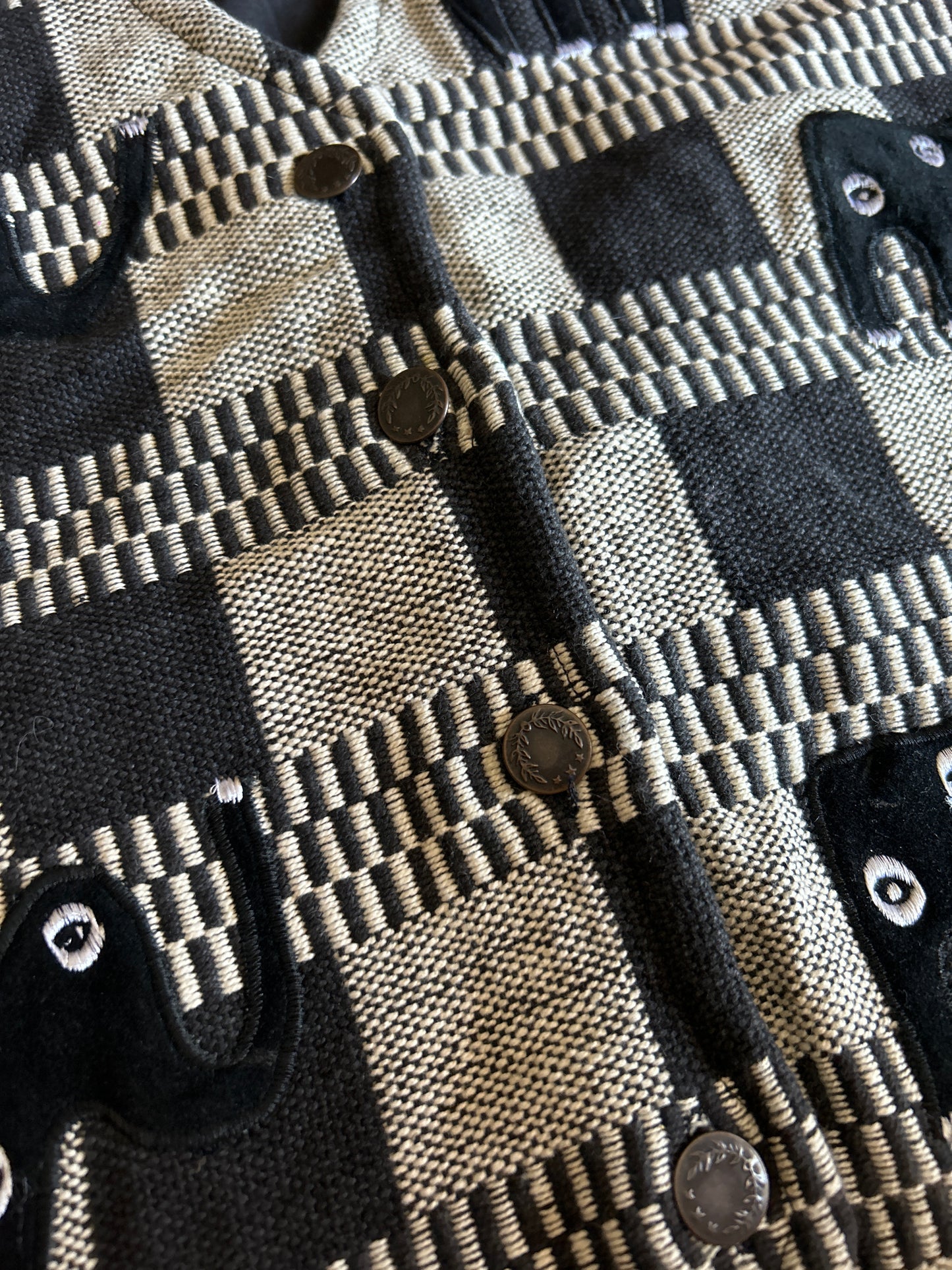 Vintage JGEE All Weaved and Patch Work Vest
