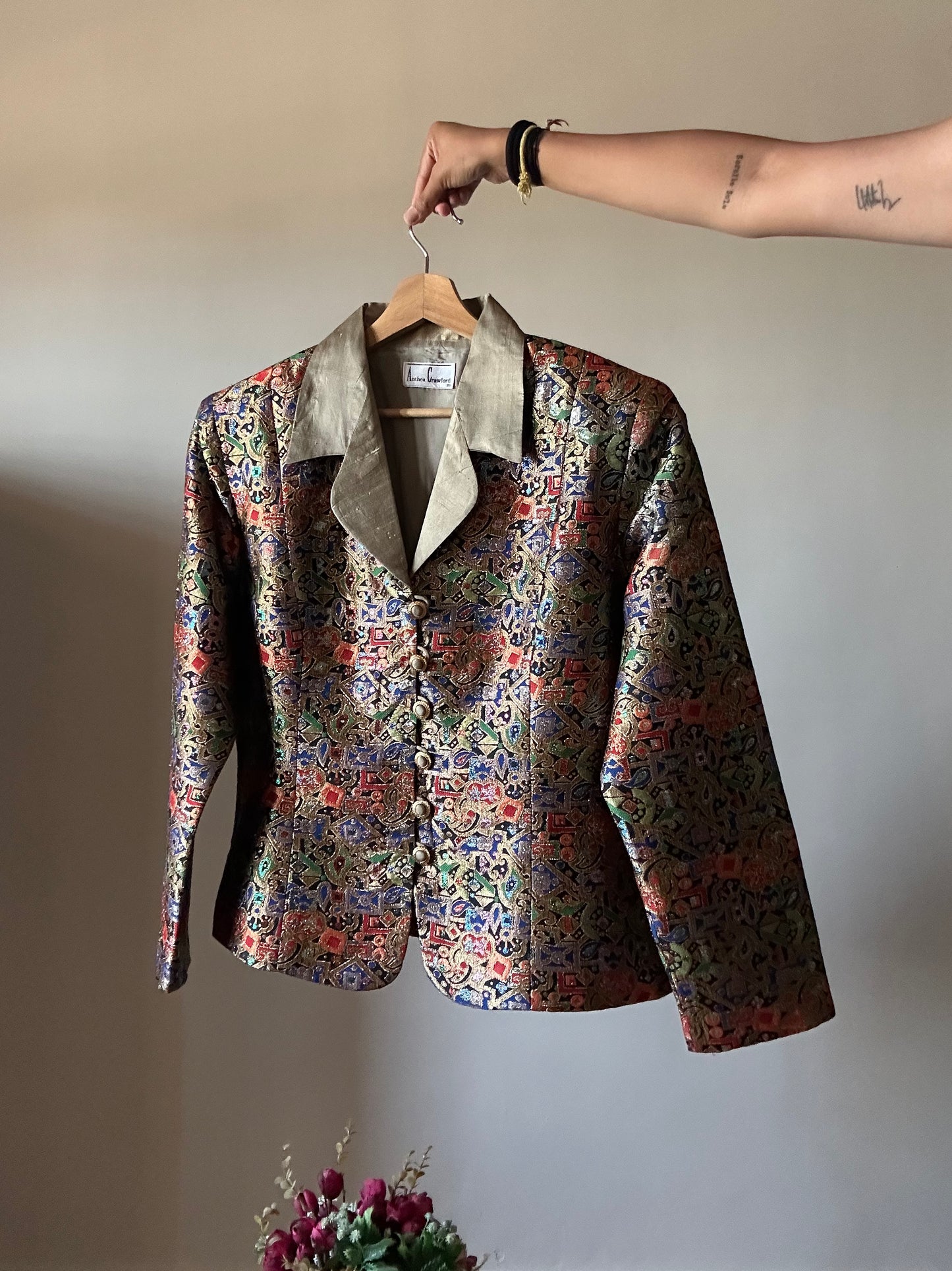 Vintage Anthea Crawford All Weaved Blazer