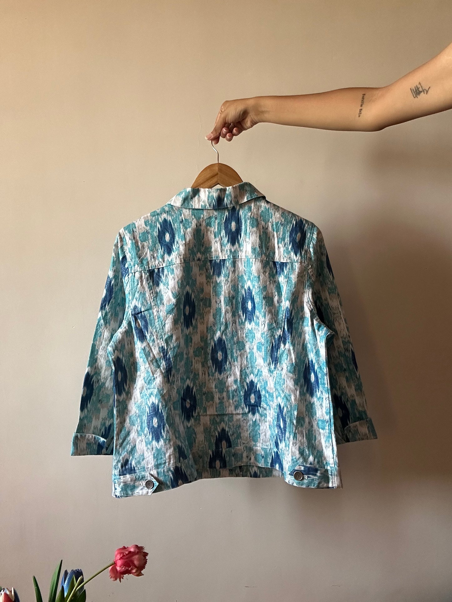 Chico’s Vintage Printed Shaket With Shimmer