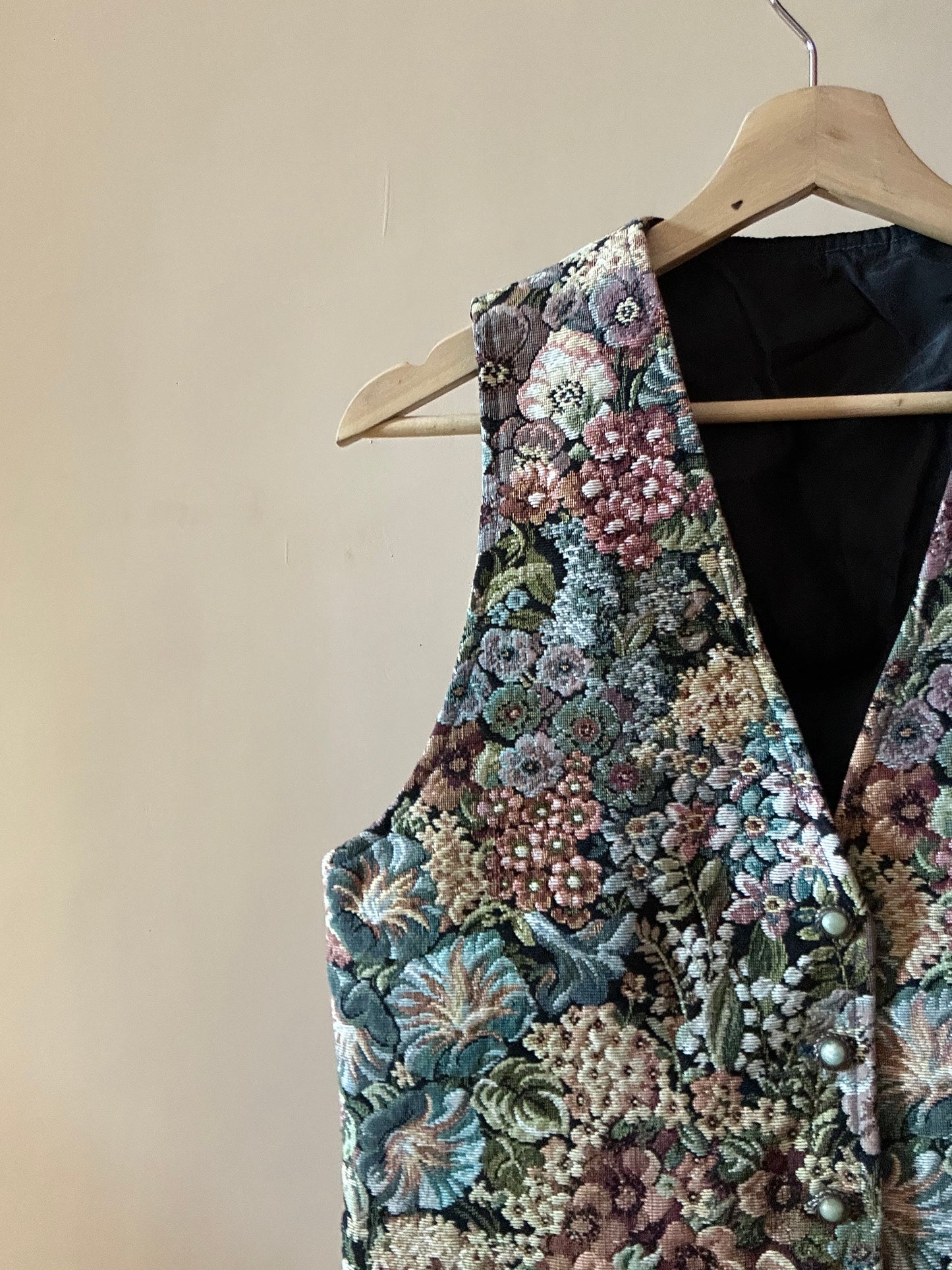 Vintage Floral Jacquard Vest