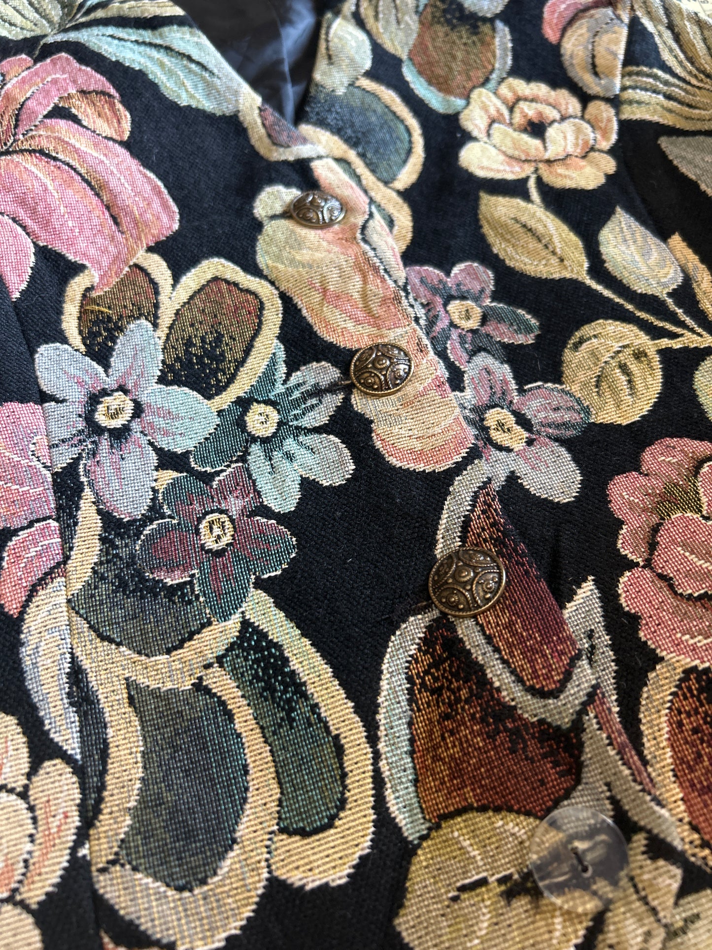 Vintage Doncaster Jacquard Floral Vest