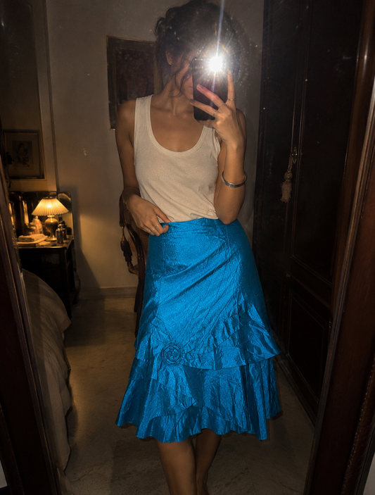 Rococo Vintage Skirt With Back Zipper