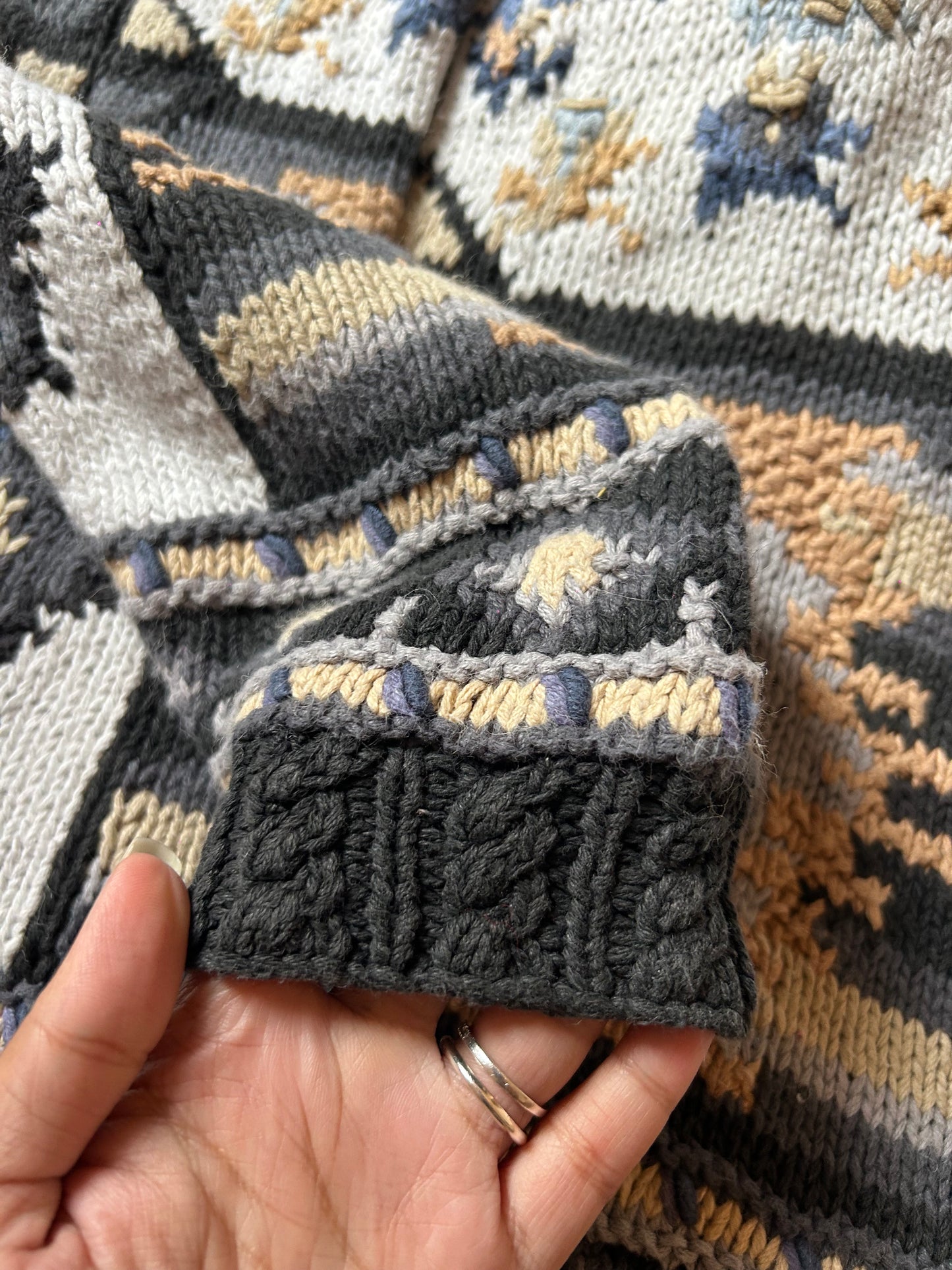 Vintage Crystal Kobe Hand Embroidered Pullover