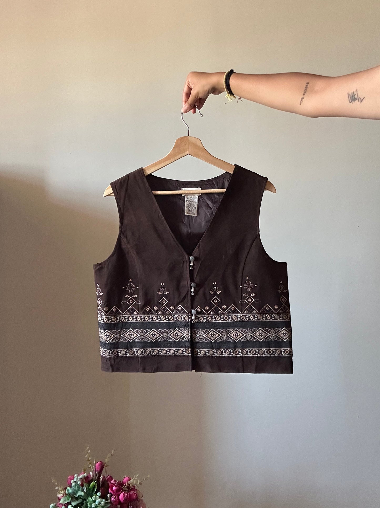 Vintage White Sage Vest