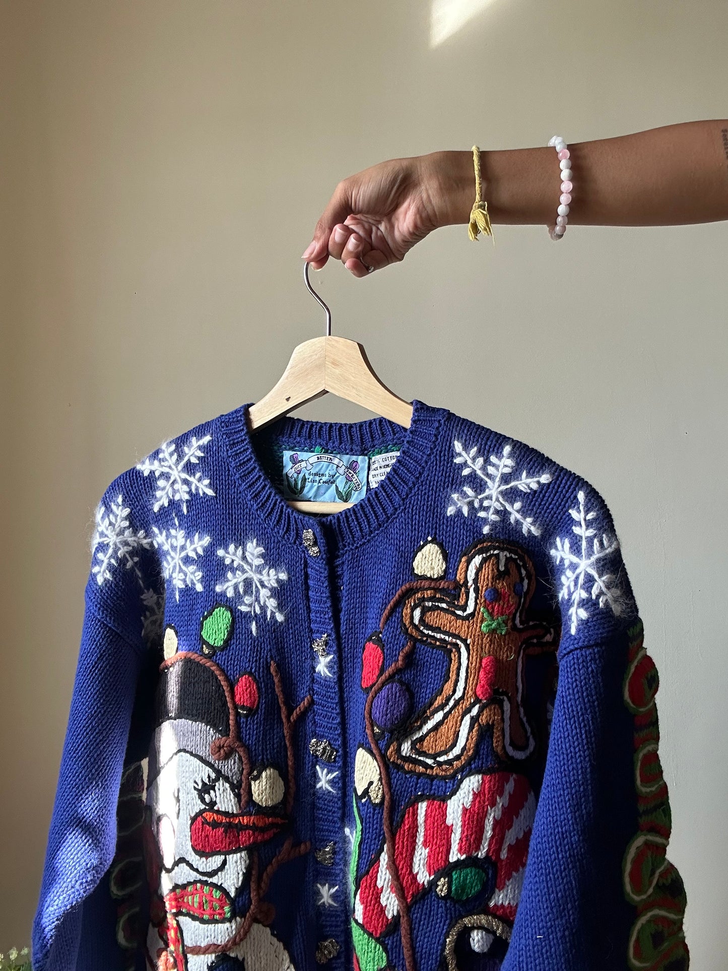 Vintage Just Better Sweater All Embroidered Merry Christmas Sweater