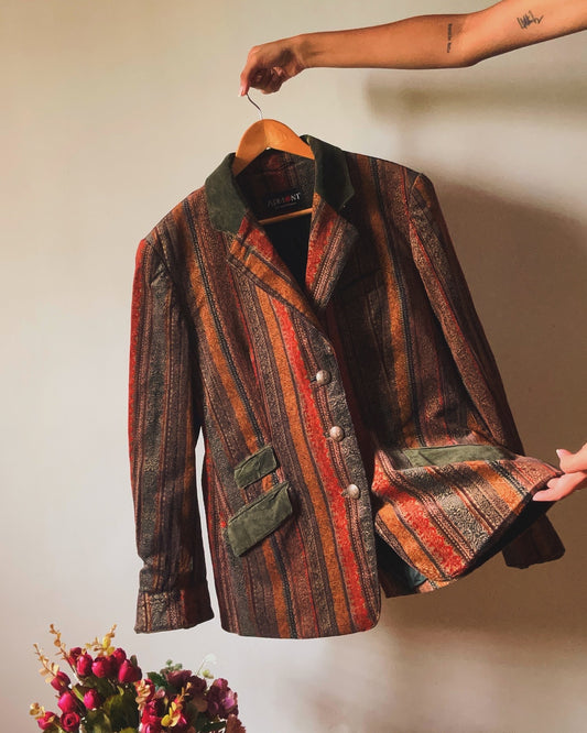 Admont Vintage Velvet Multi Pattern Blazer