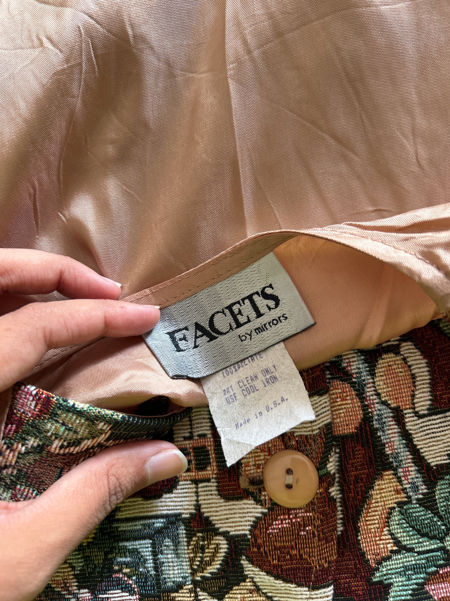 Facets By Mirror Vintage Vest